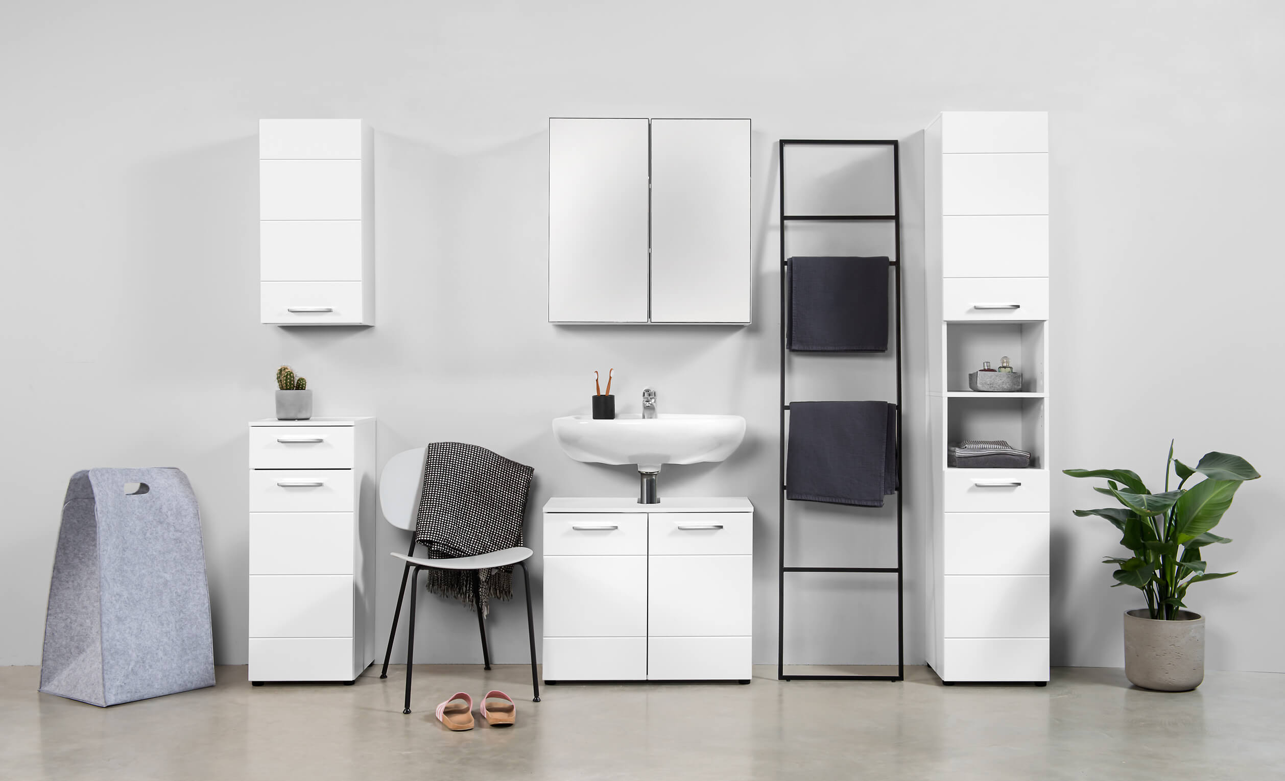 Bad-Hochschrank Badezimmerschrank Badschrank Badezimmerregal Schrank