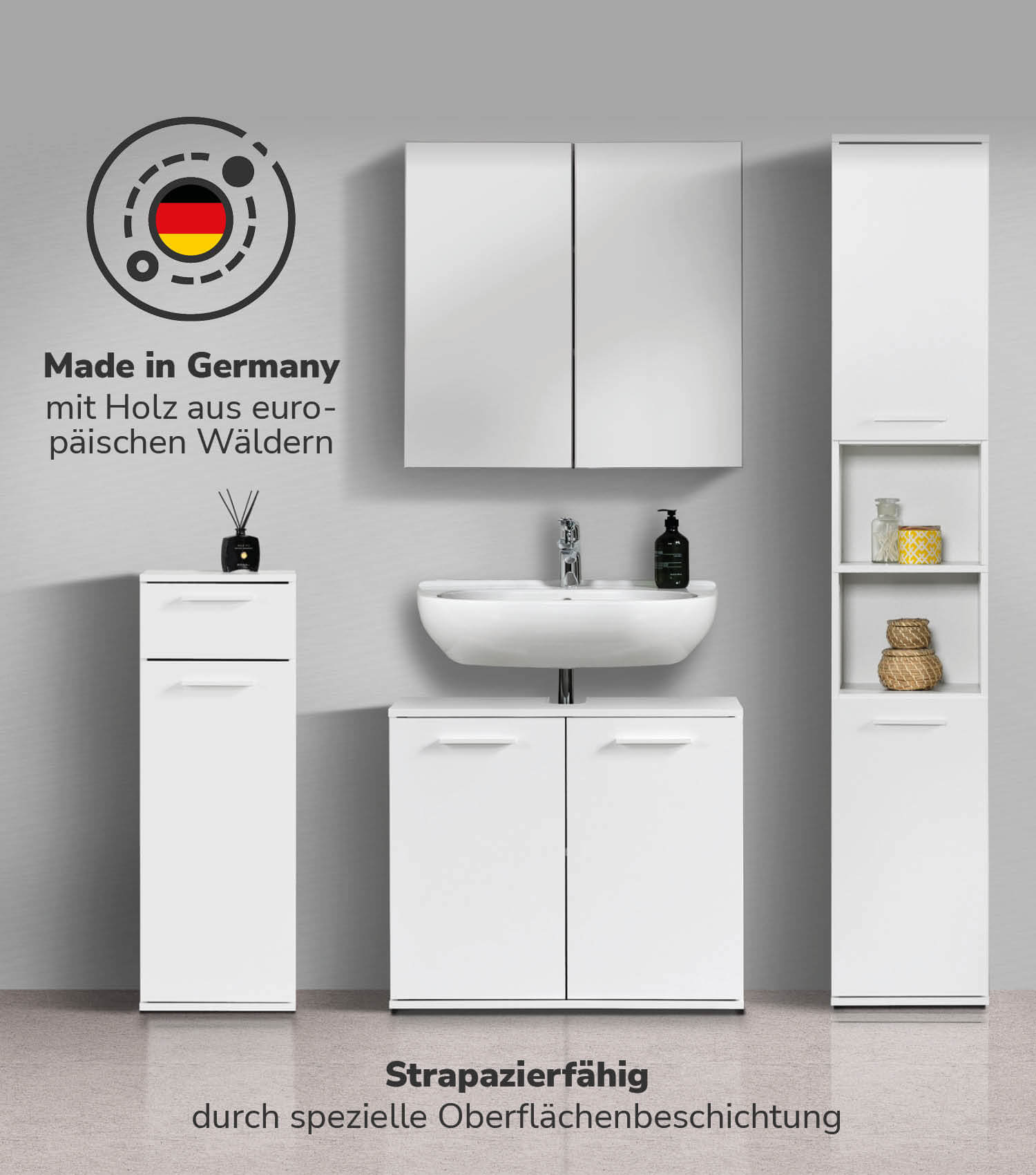 Badmöbel Set Badschrank Set Badschränke Badezimmerschränke Schrank Set