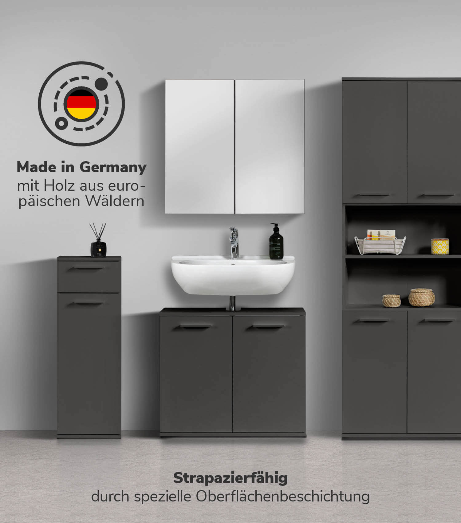 Badmöbel Set Badschrank Set Badschränke Badezimmerschränke Schrank Set