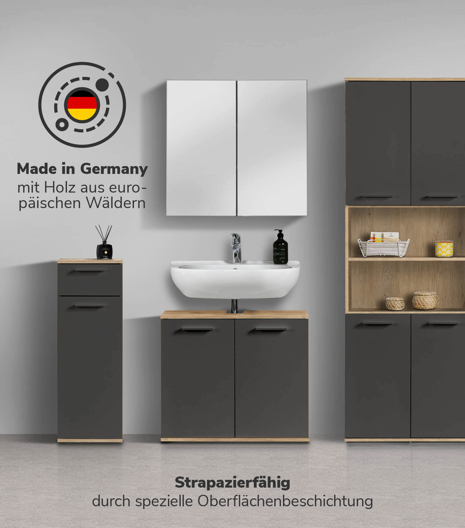 Badmöbel Set Badschrank Set Badschränke Badezimmerschränke Schrank Set
