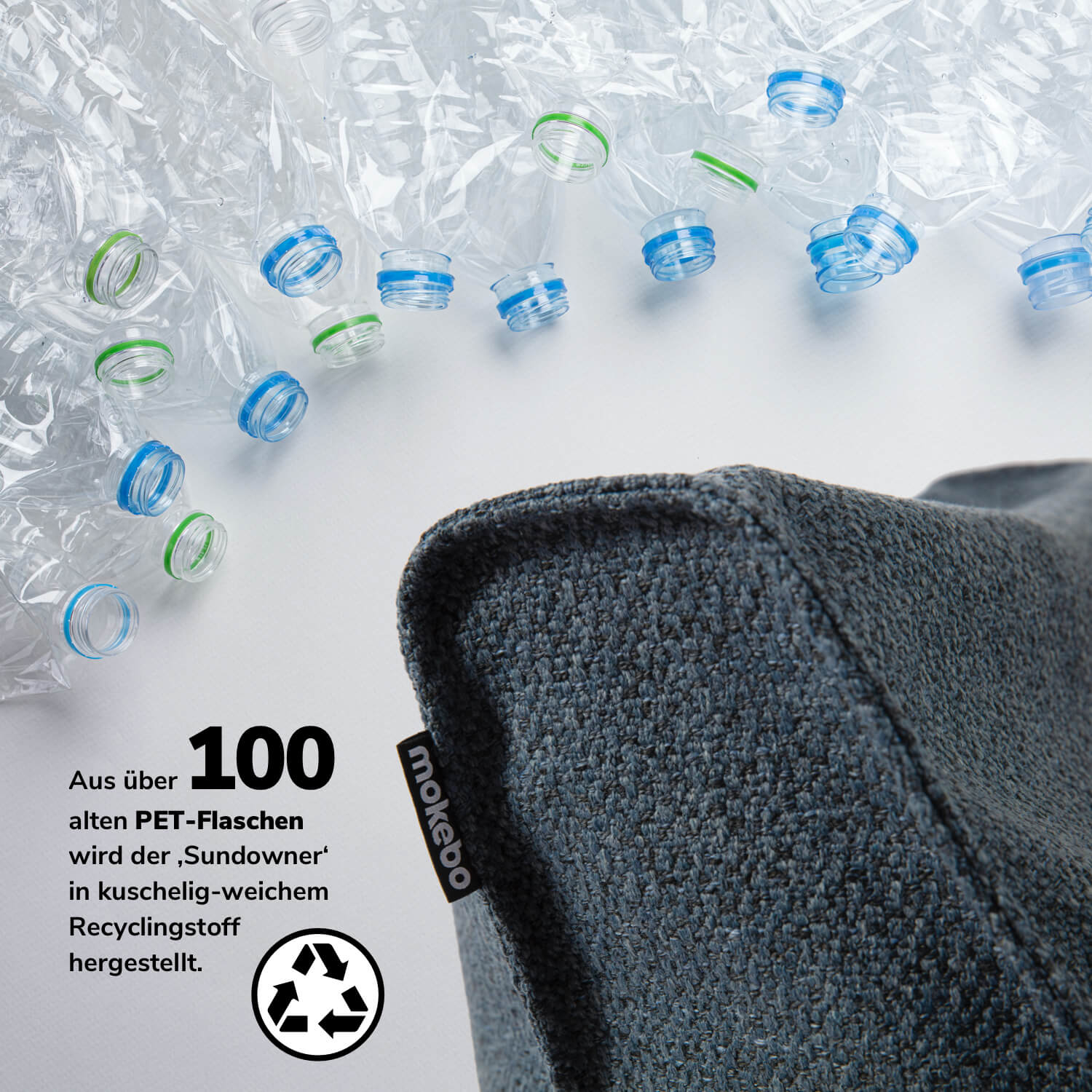 Sitzsack XXL + Pouf für Kinder & Erwachsene mit Füllung 'Der Sundowner'