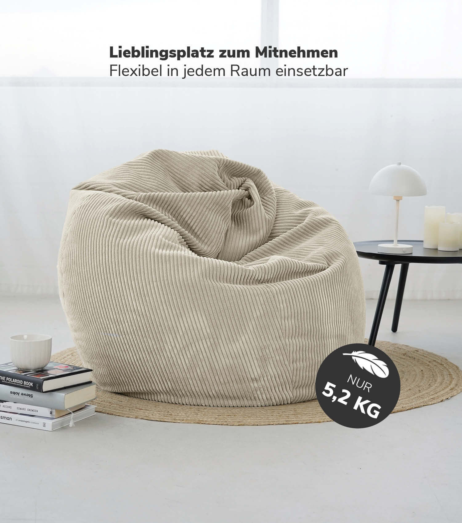 Sitzsack Bean Bag Sitzkissen Cord Bodenkissen BeanBag Sitzsack Kinder