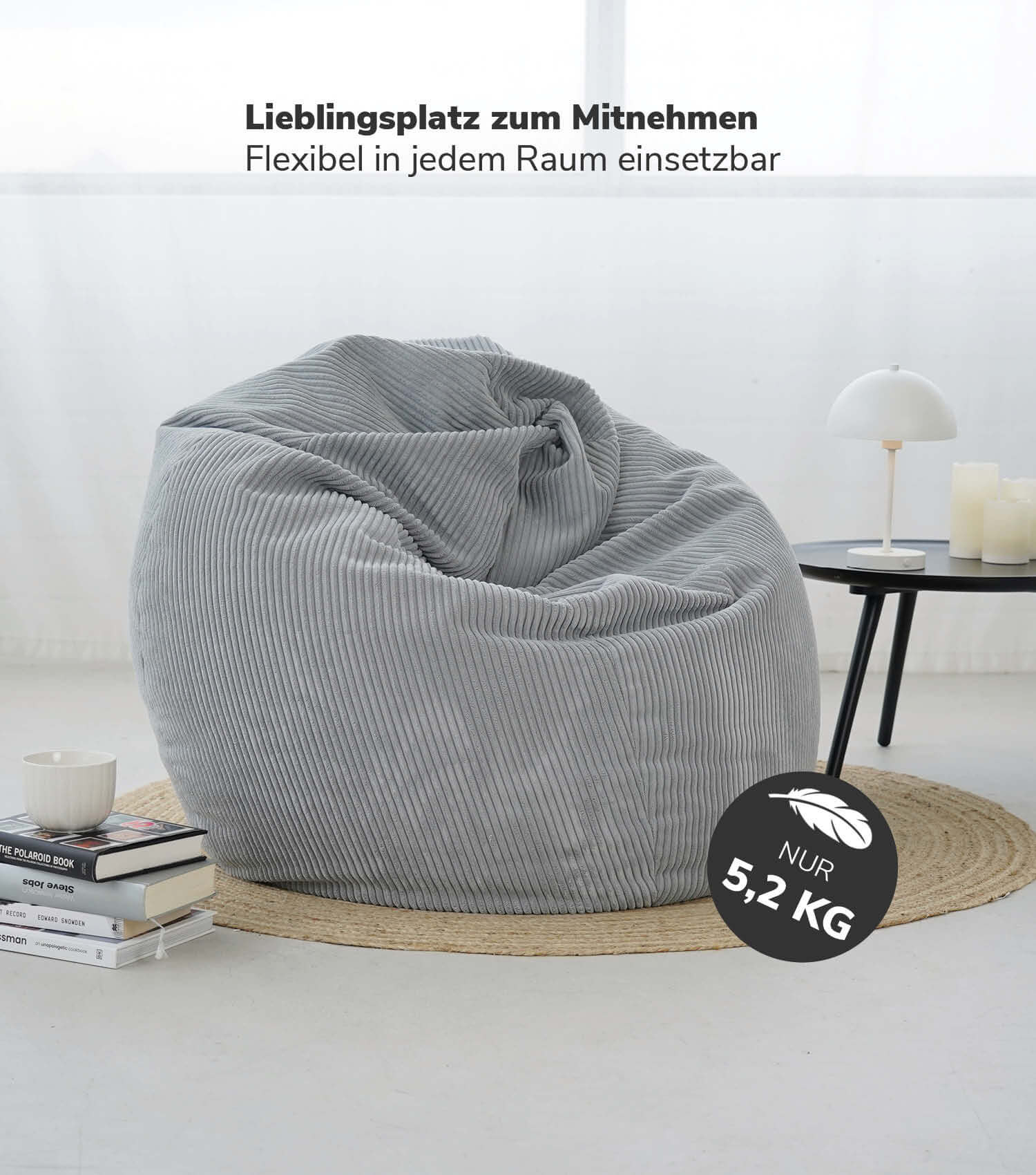 Sitzsack Bean Bag Sitzkissen Cord Bodenkissen BeanBag Sitzsack Kinder