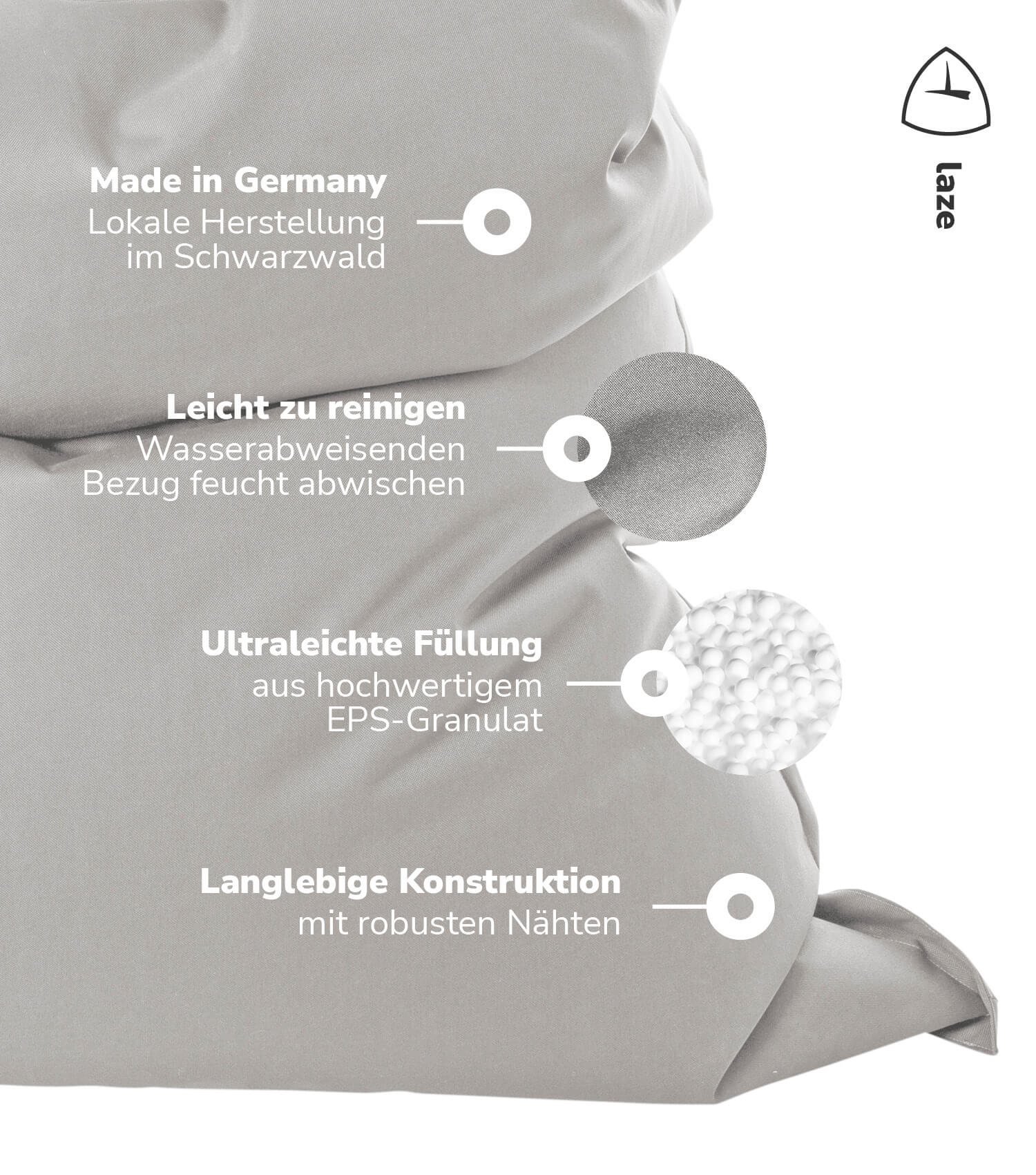 Sitzsack XXL Bean Bag Riesensitzsack Liegekissen Bodenkissen Relaxliege