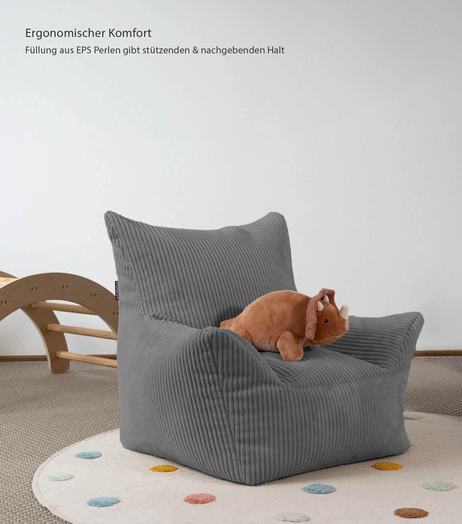 Kinder Sitzack Cord Kindersessel Lesesessel Bodenkissen Kindersitzsack