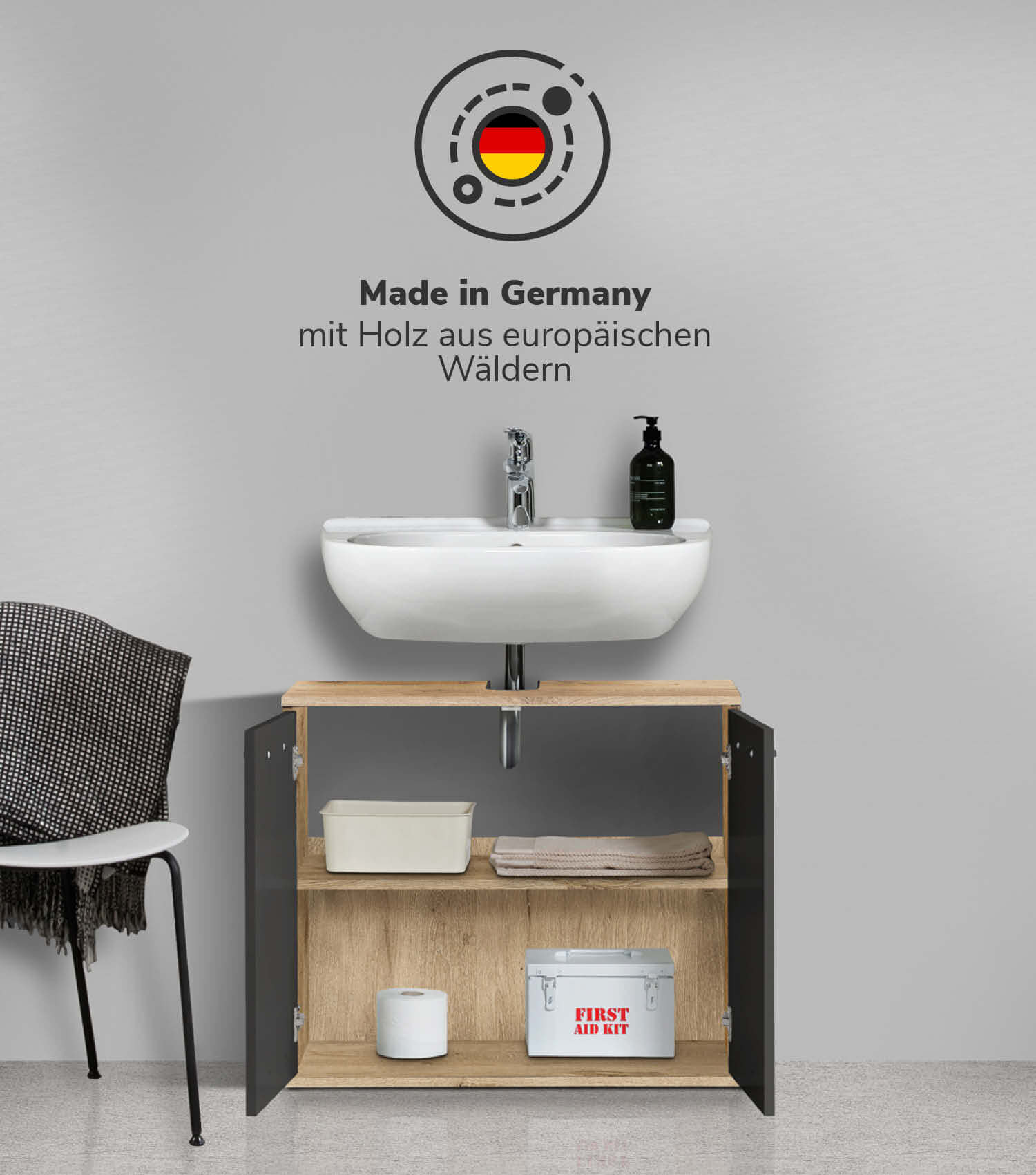 Waschbeckenunterschrank Waschtischunterschrank Unterschrank Badschrank