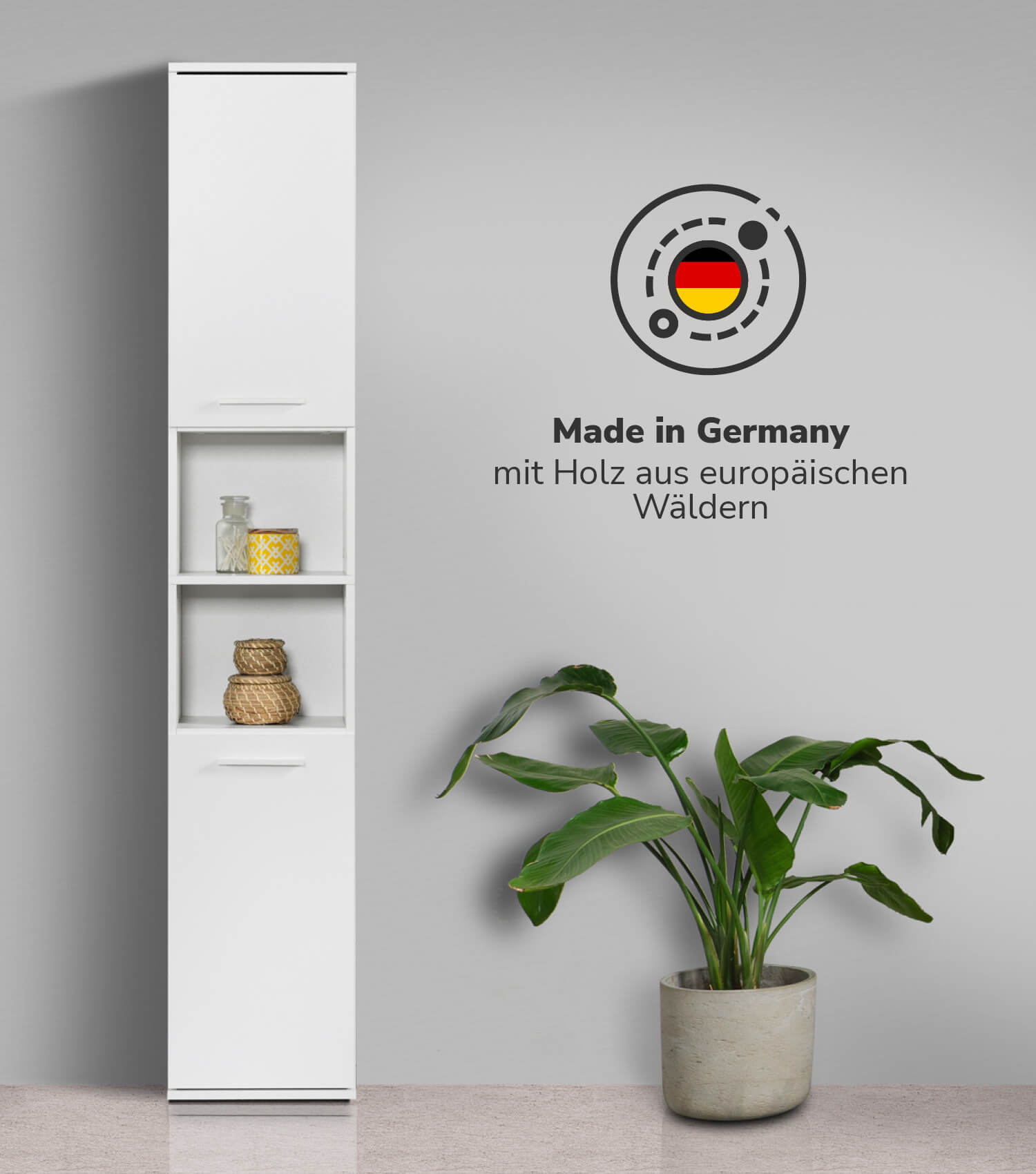 Bad-Hochschrank Badezimmerschrank Badschrank Badezimmerregal Schrank