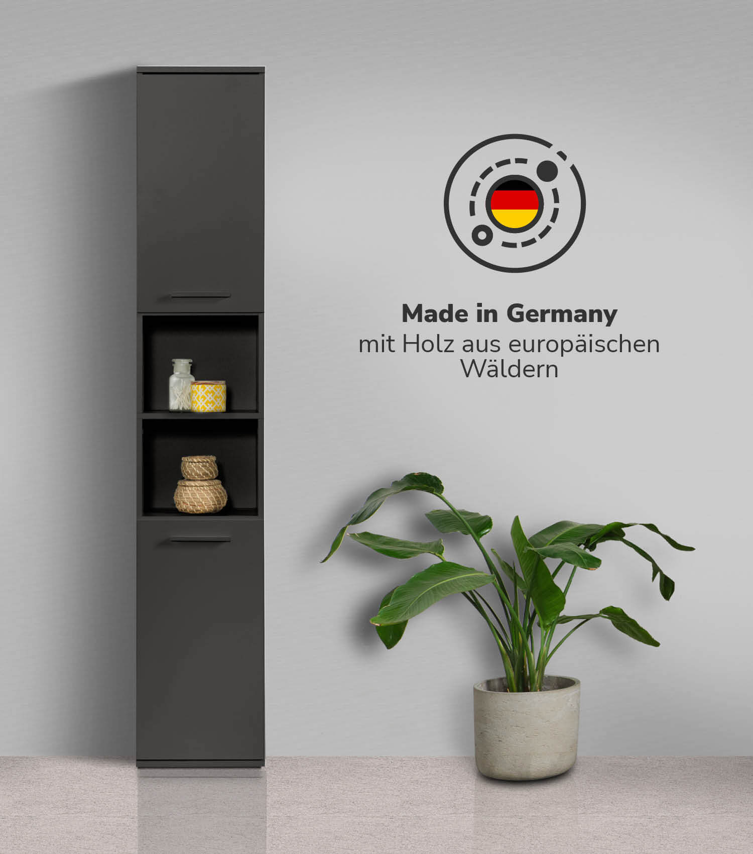 Bad-Hochschrank Badezimmerschrank Badschrank Badezimmerregal Schrank