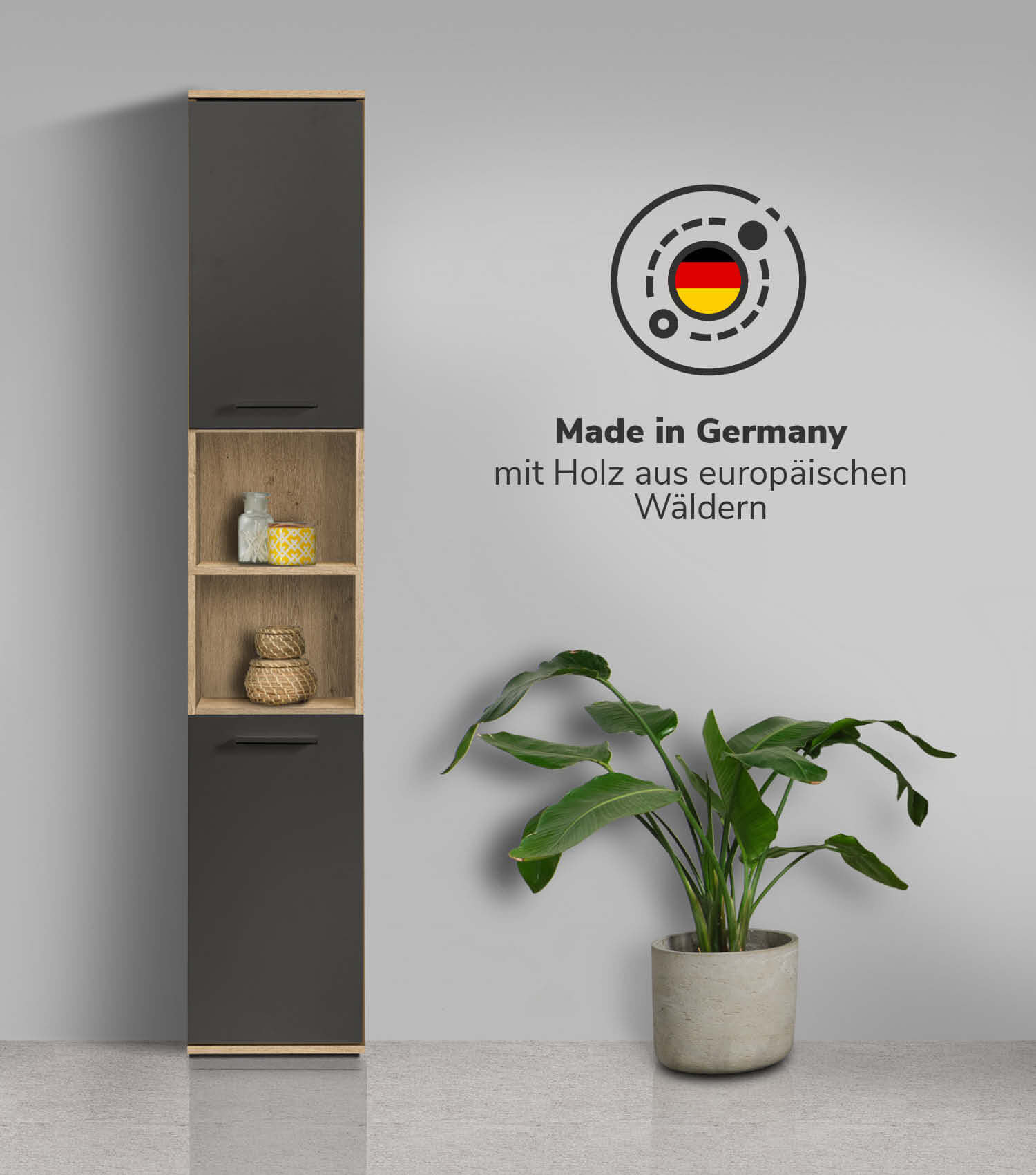 Bad-Hochschrank Badezimmerschrank Badschrank Badezimmerregal Schrank