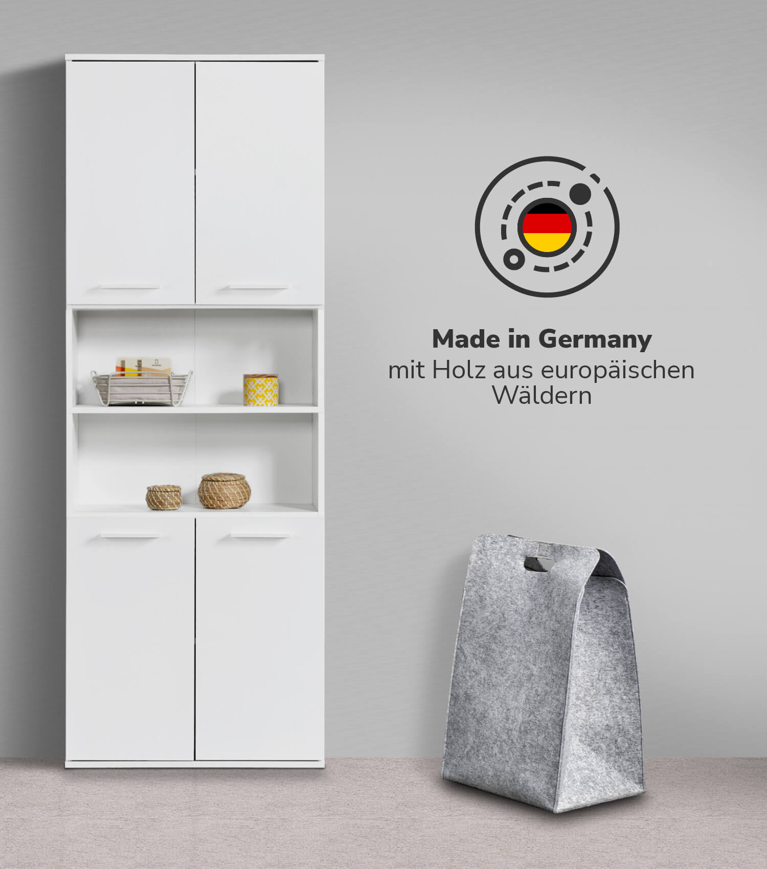 Bad-Hochschrank Badezimmerschrank Badschrank Badezimmerregal Schrank