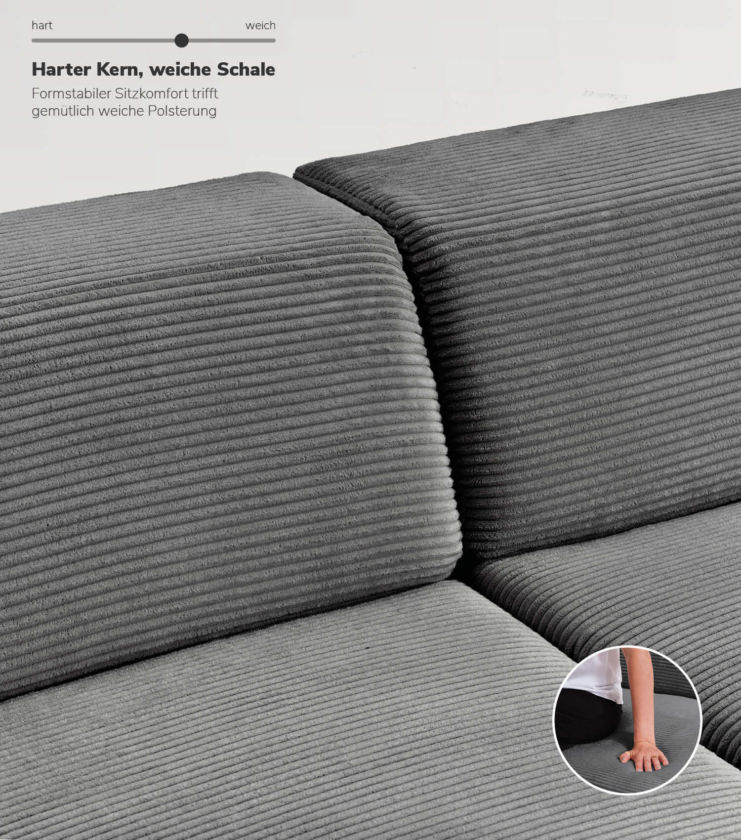 Cord Sofa Sofa Cord Ecksofa Cord Sofa beige Eckcouch 3-Sitzer Sofa