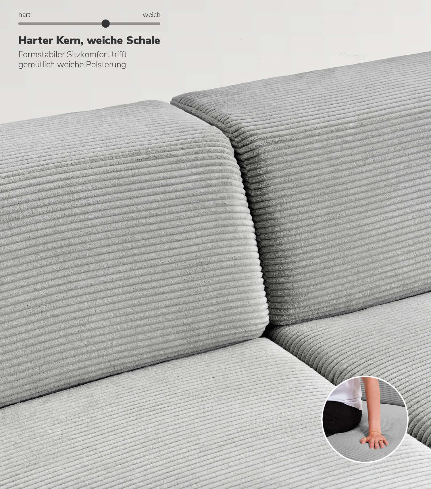 Cord Sofa Sofa Cord Ecksofa Cord Sofa beige Eckcouch 3-Sitzer Sofa