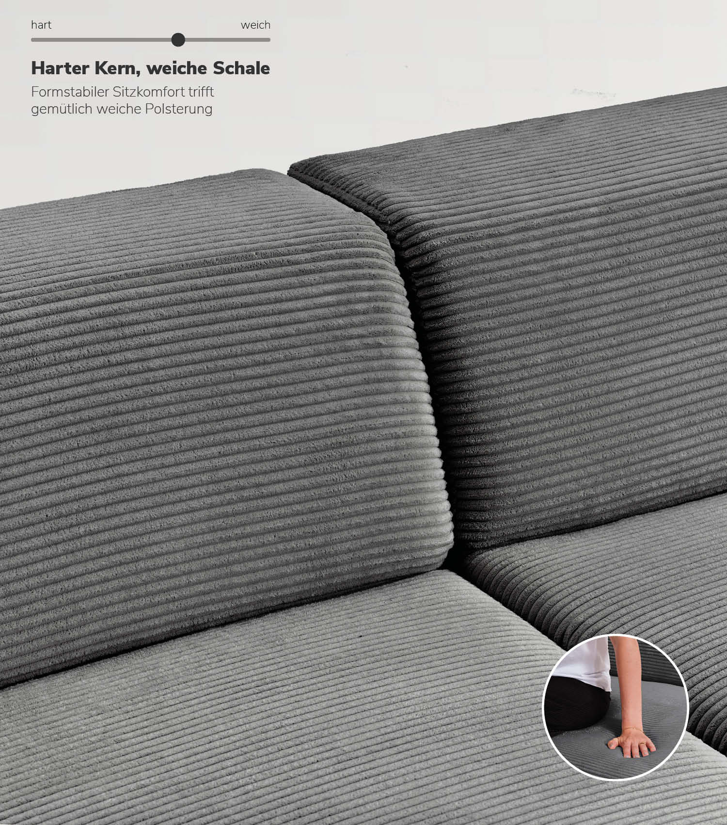 Cord Sofa Sofa Cord Ecksofa Cord Sofa beige Eckcouch 3-Sitzer Sofa