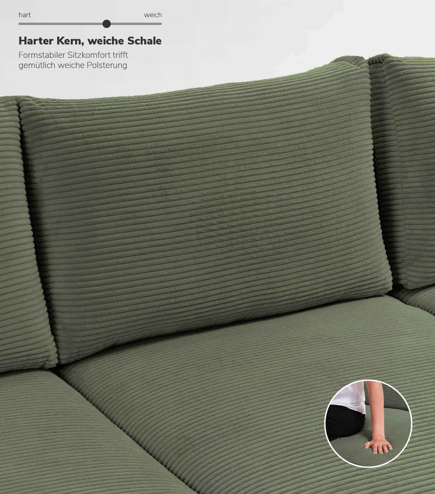 Cord Sofa Sofa Cord Ecksofa Cord Sofa beige Eckcouch 3-Sitzer Sofa