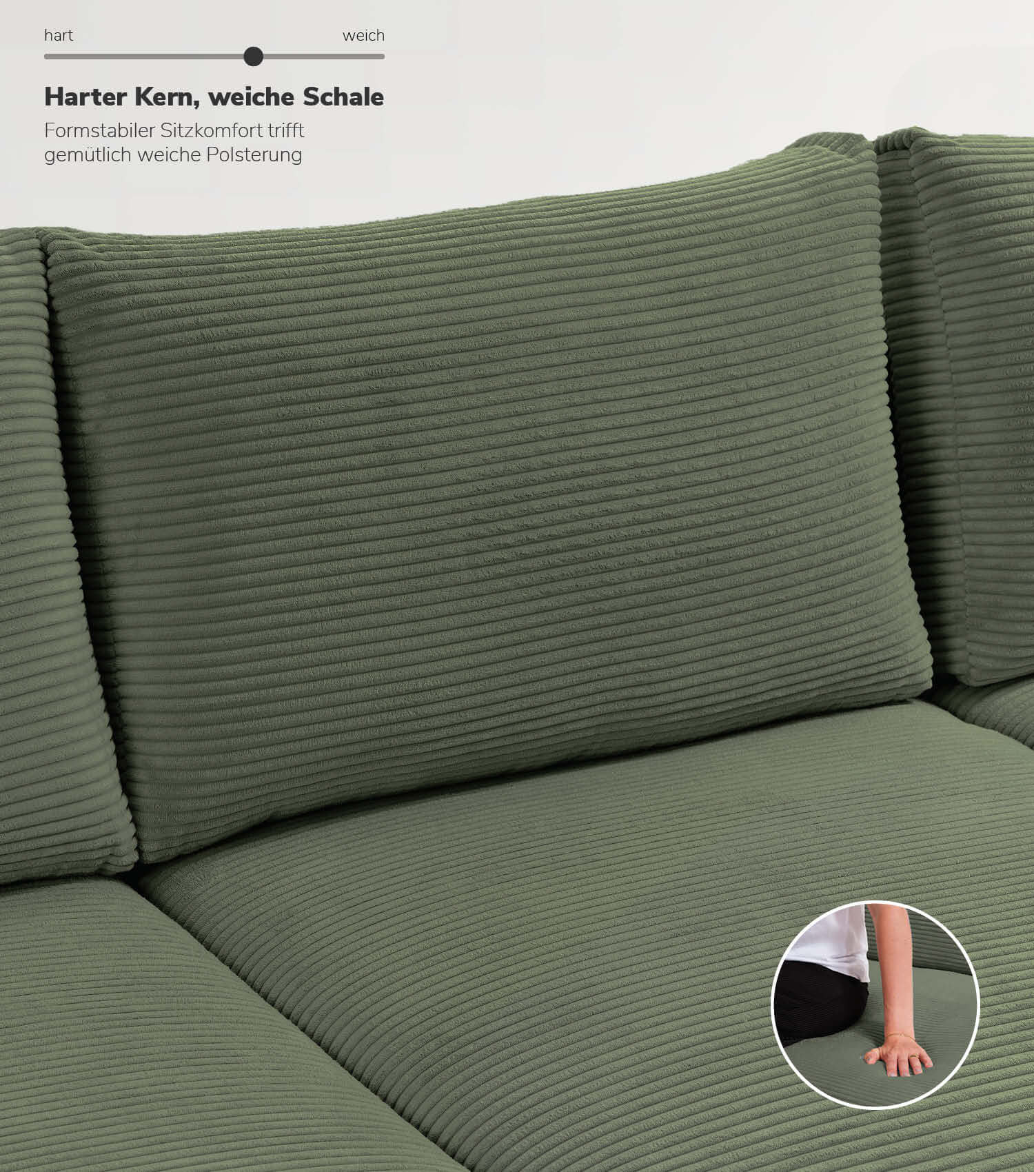 Cord Sofa Sofa Cord Ecksofa Cord Sofa beige Eckcouch 3-Sitzer Sofa