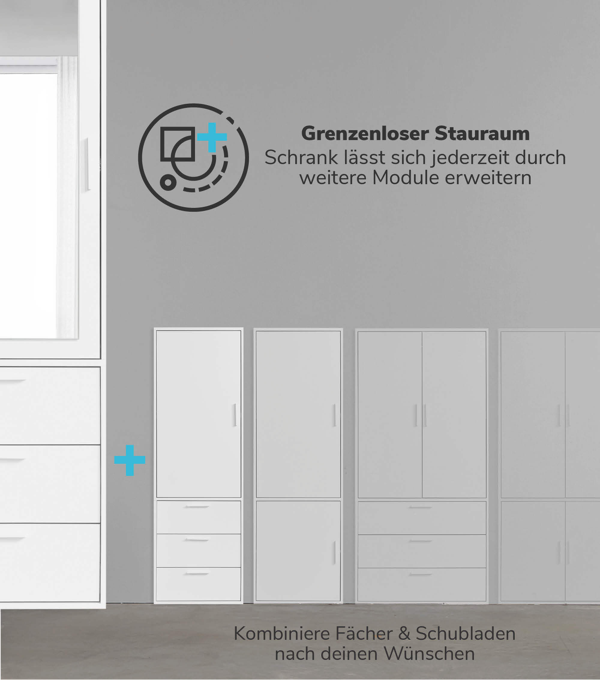 Kleiderschrank Garderobenschrank Schlafzimmerschrank Flurschrank