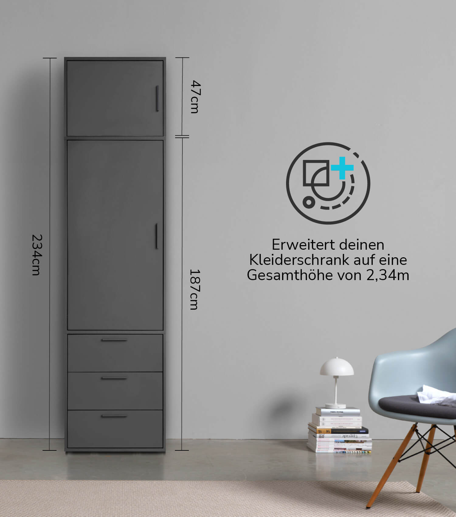 Kleiderschrankaufsatz Schrankaufsatz aufsatzschrank aufsatzregal