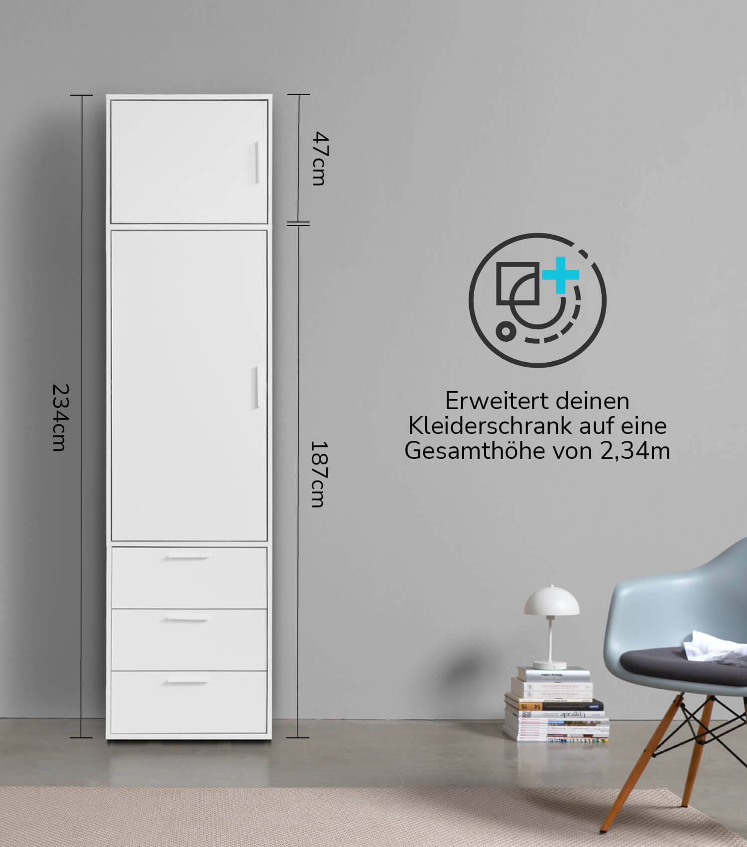 Kleiderschrankaufsatz Schrankaufsatz aufsatzschrank aufsatzregal