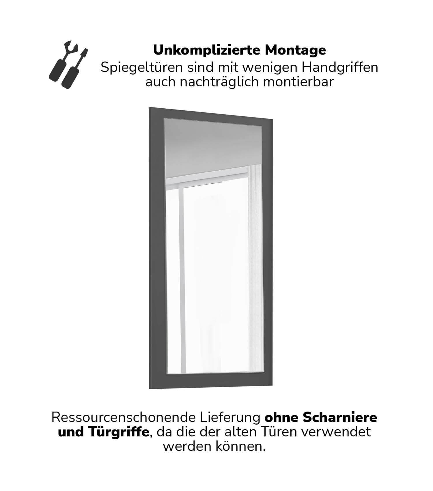 Kleiderschrank Spiegeltür Schranktür mit Spiegel Spiegelschrank Schrank