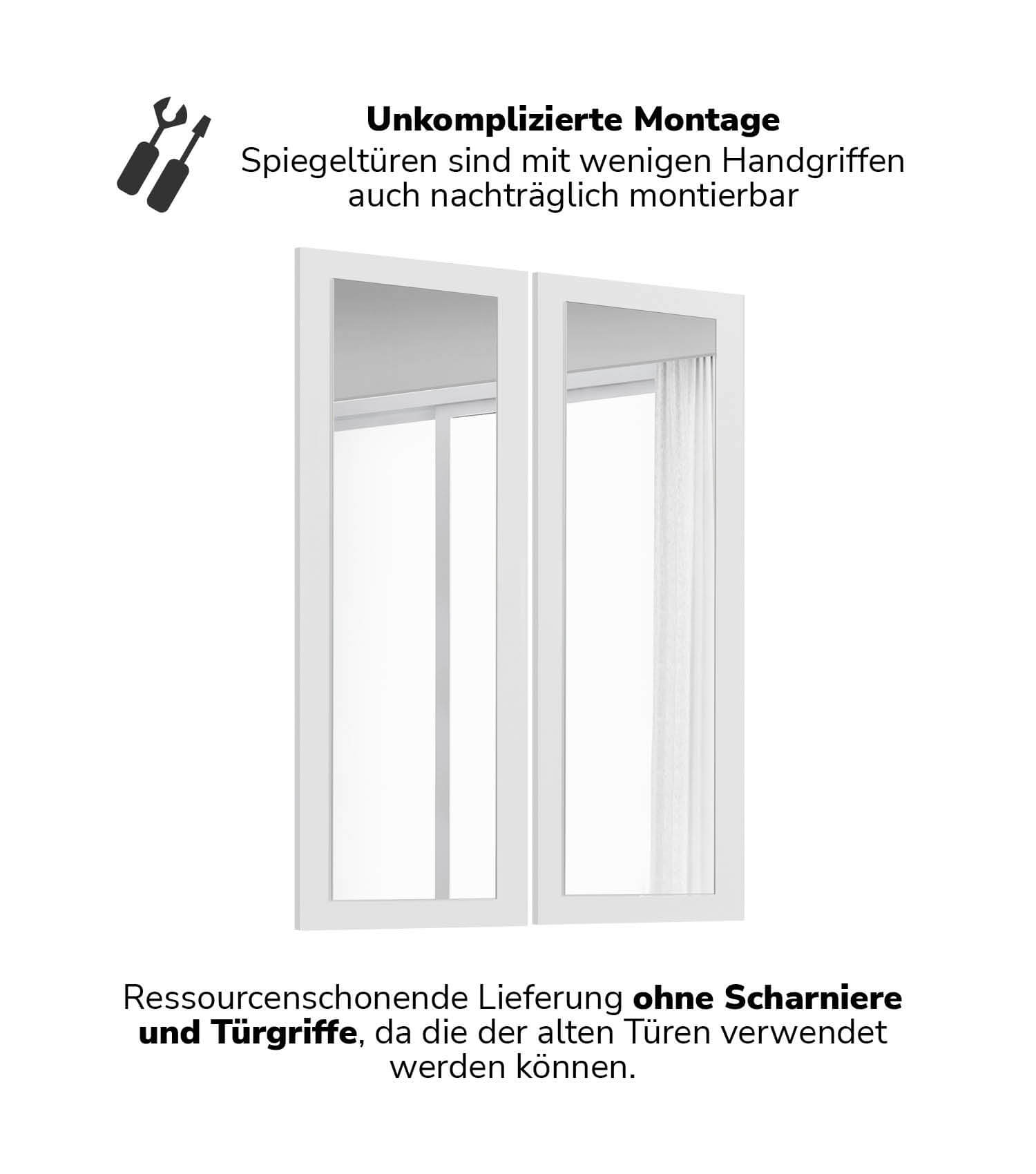 Kleiderschrank Spiegeltür Schranktür mit Spiegel Spiegelschrank Schrank