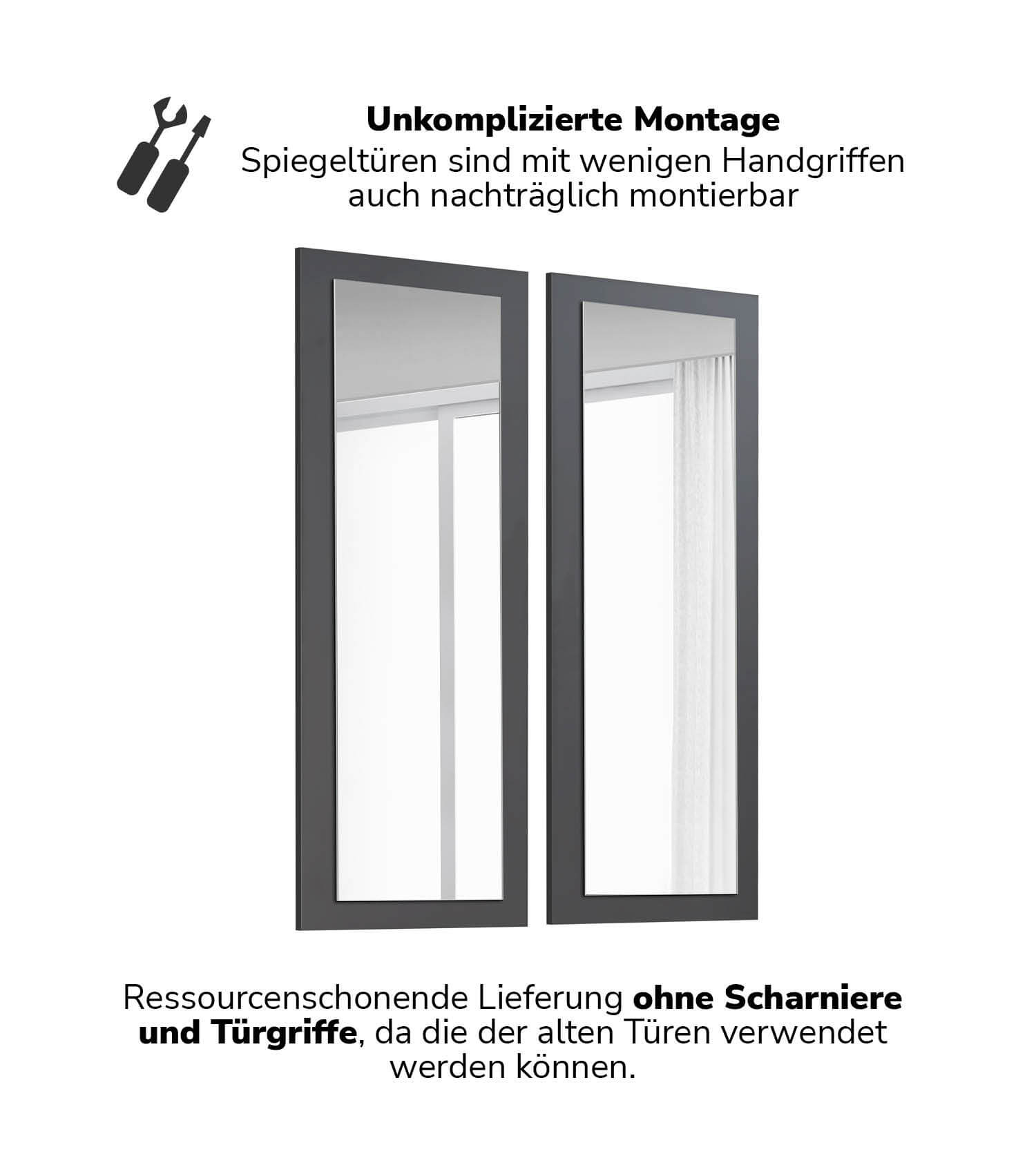 Kleiderschrank Spiegeltür Schranktür mit Spiegel Spiegelschrank Schrank