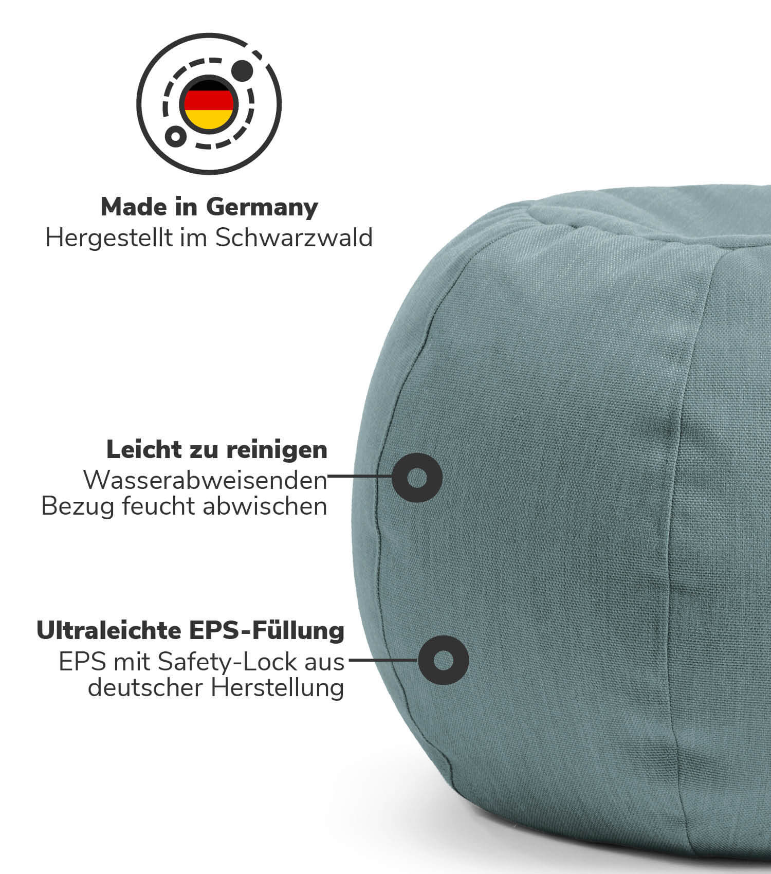 Outdoor Pouf Sitzpouf Outdoor Gartenhocker Gartenmöbel Hocker