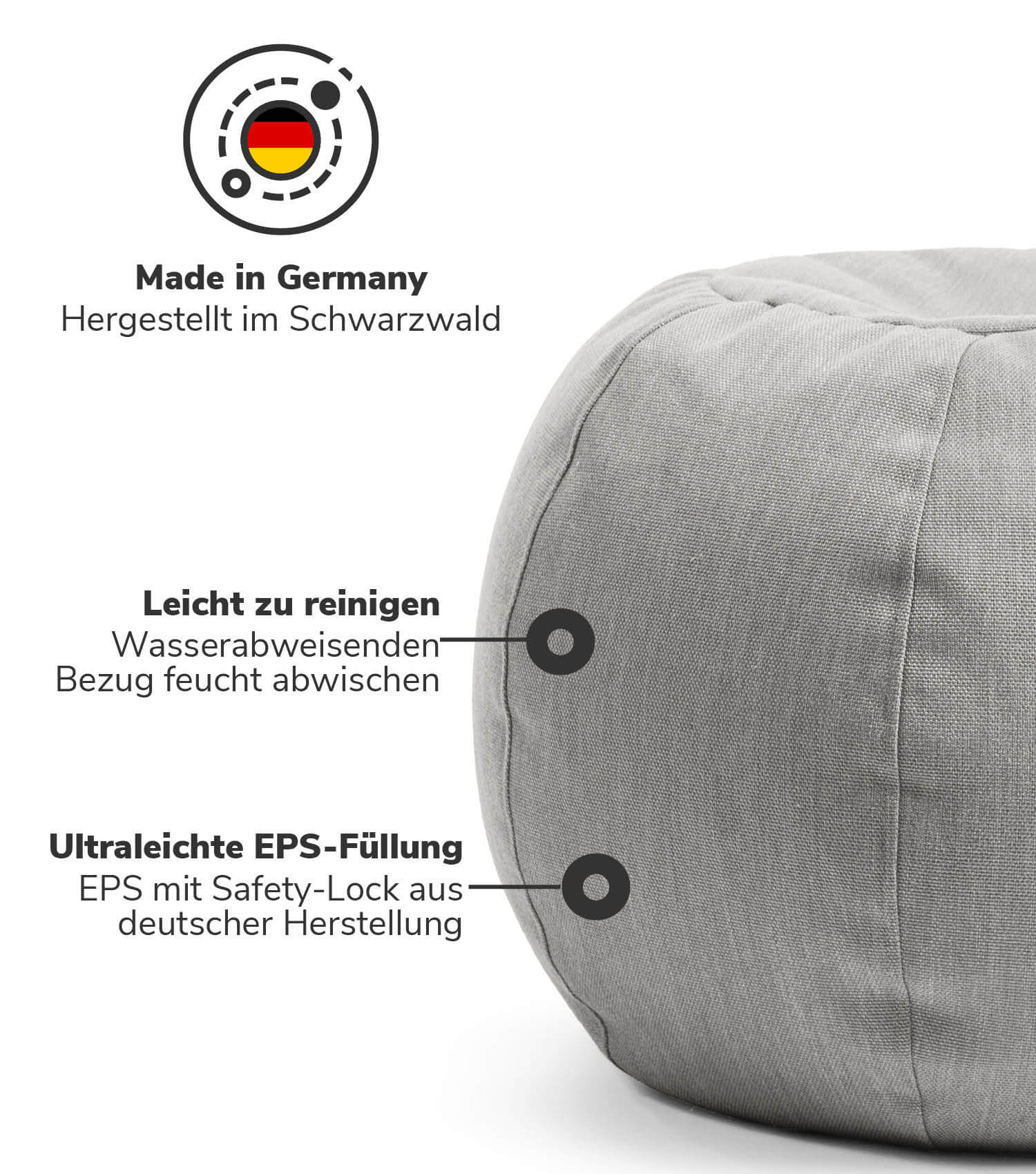 Outdoor Pouf Sitzpouf Outdoor Gartenhocker Gartenmöbel Hocker