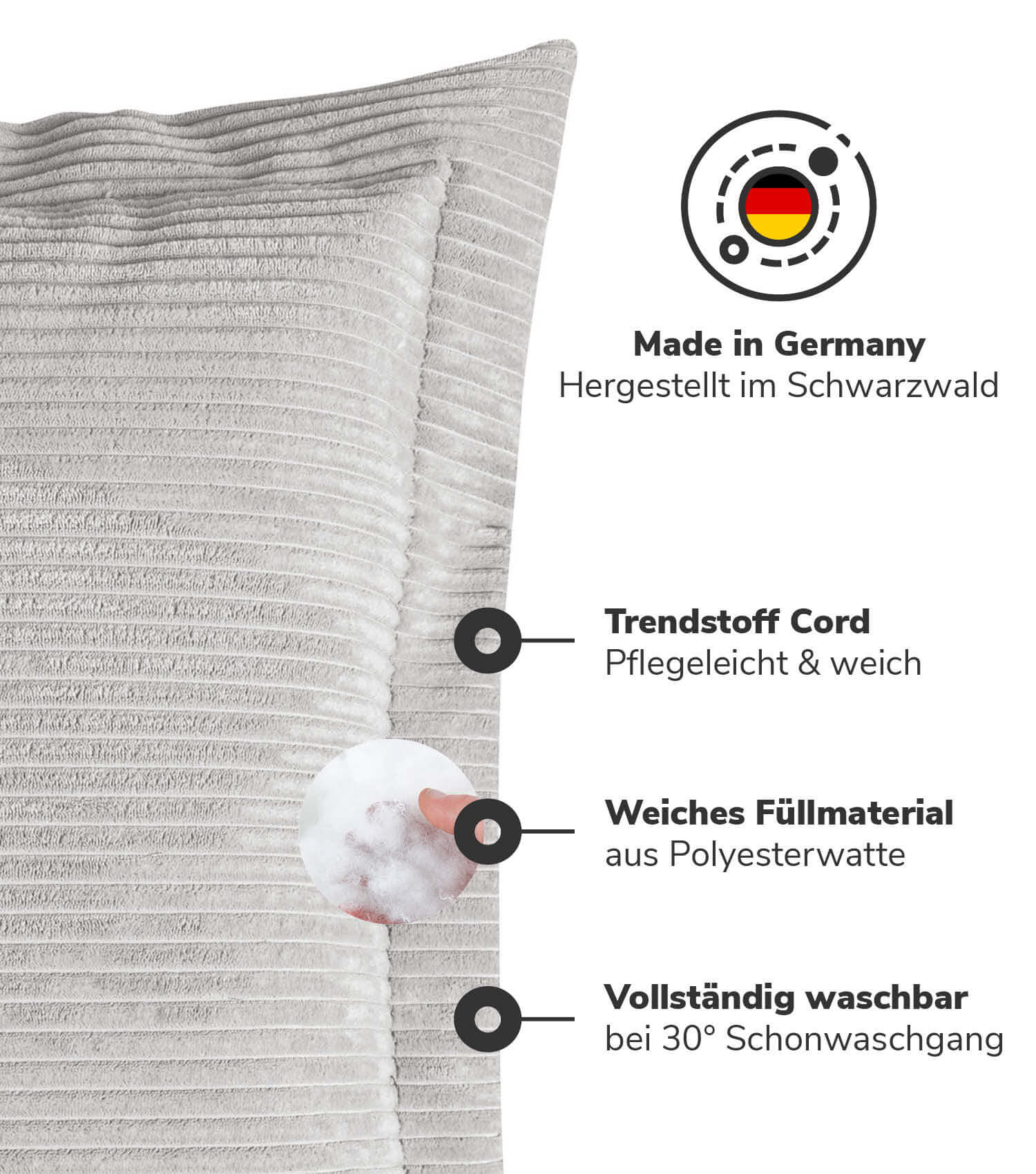 Sofakissen Dekokissen Zierkissen Couchkissen Flatterkissen Cordkissen