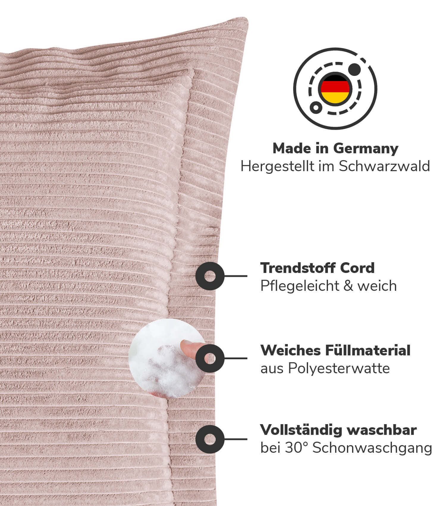 Sofakissen Dekokissen Zierkissen Couchkissen Flatterkissen Cordkissen