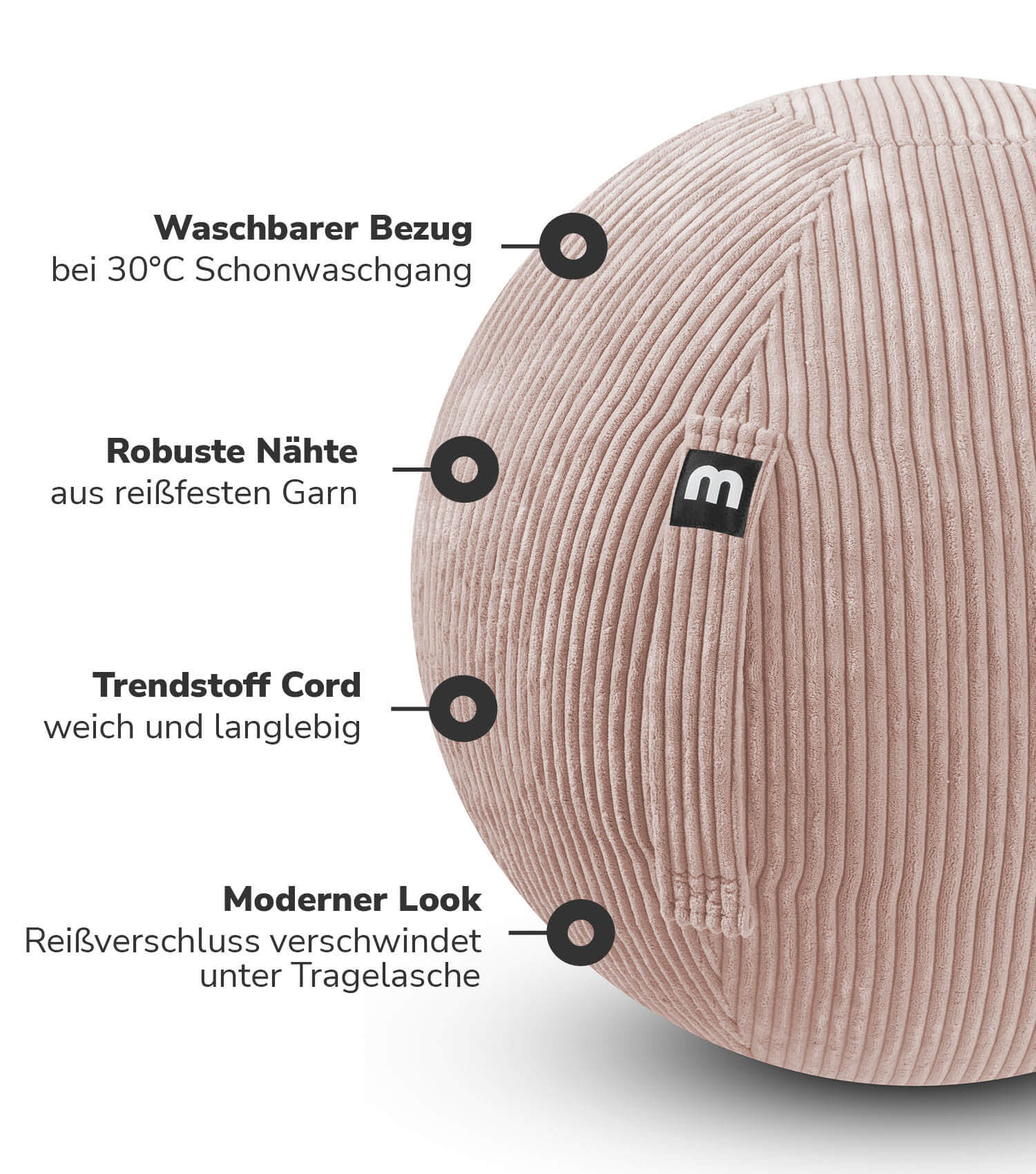 Stoff Sitzball Büro ergonomisch Gymnastikball Pezziball Bürostuhl