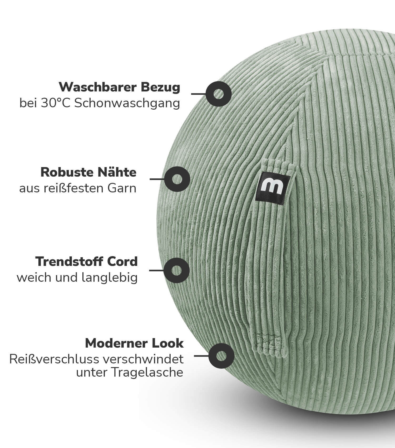 Stoff Sitzball Büro ergonomisch Gymnastikball Pezziball Bürostuhl