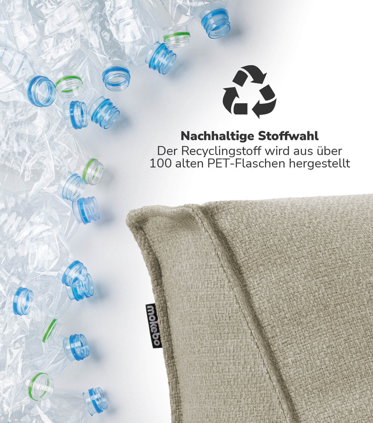 Sitzsack XXL + Pouf für Kinder & Erwachsene mit Füllung 'Der Sundowner'