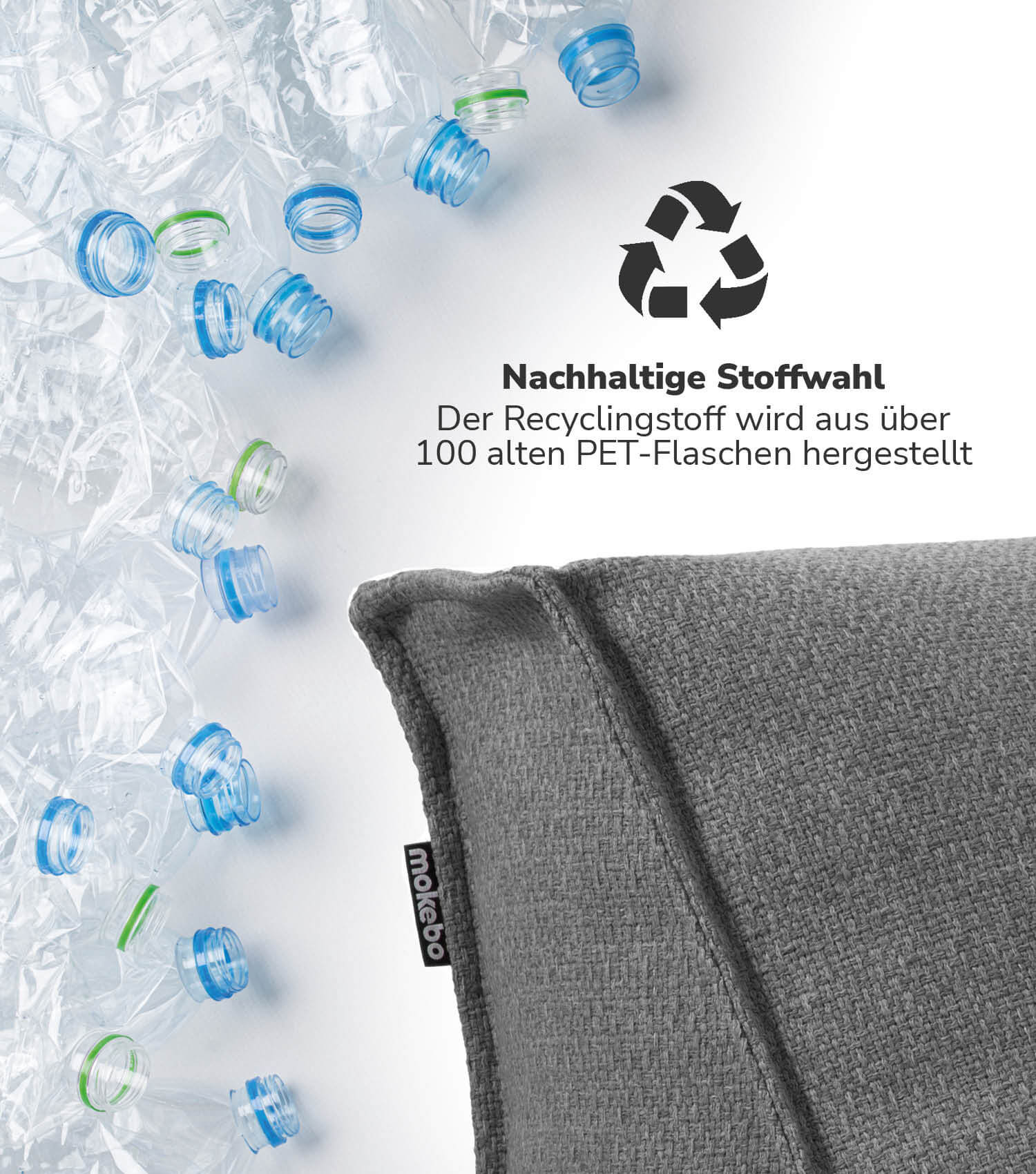 Sitzsack XXL + Pouf für Kinder & Erwachsene mit Füllung 'Der Sundowner'