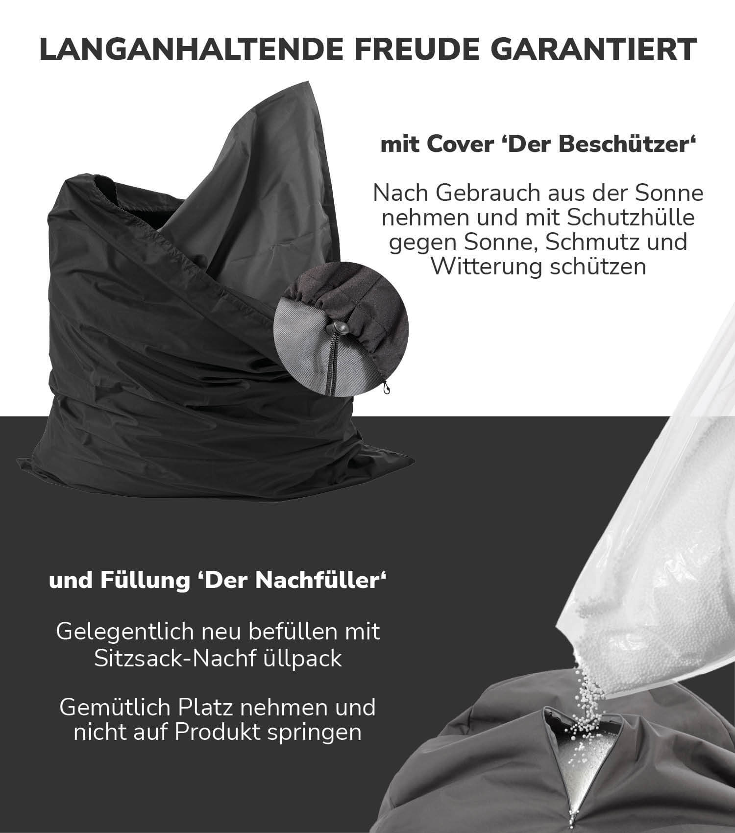 Sitzsack XXL mit Cord Cover Bean Bag Riesensitzsack Bodenkissen