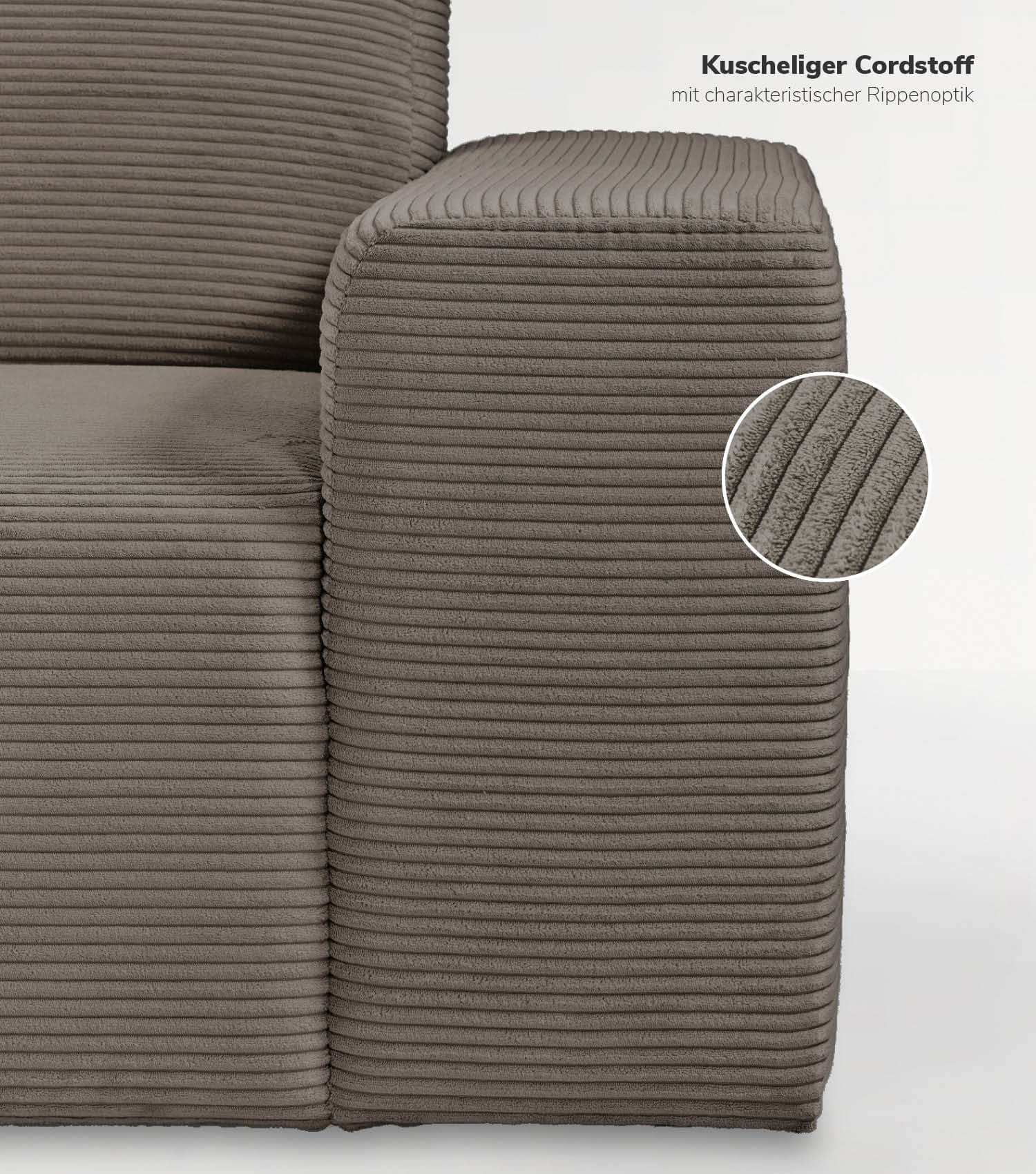 Cord Sofa Sofa Cord Ecksofa Cord Sofa beige Eckcouch 3-Sitzer Sofa