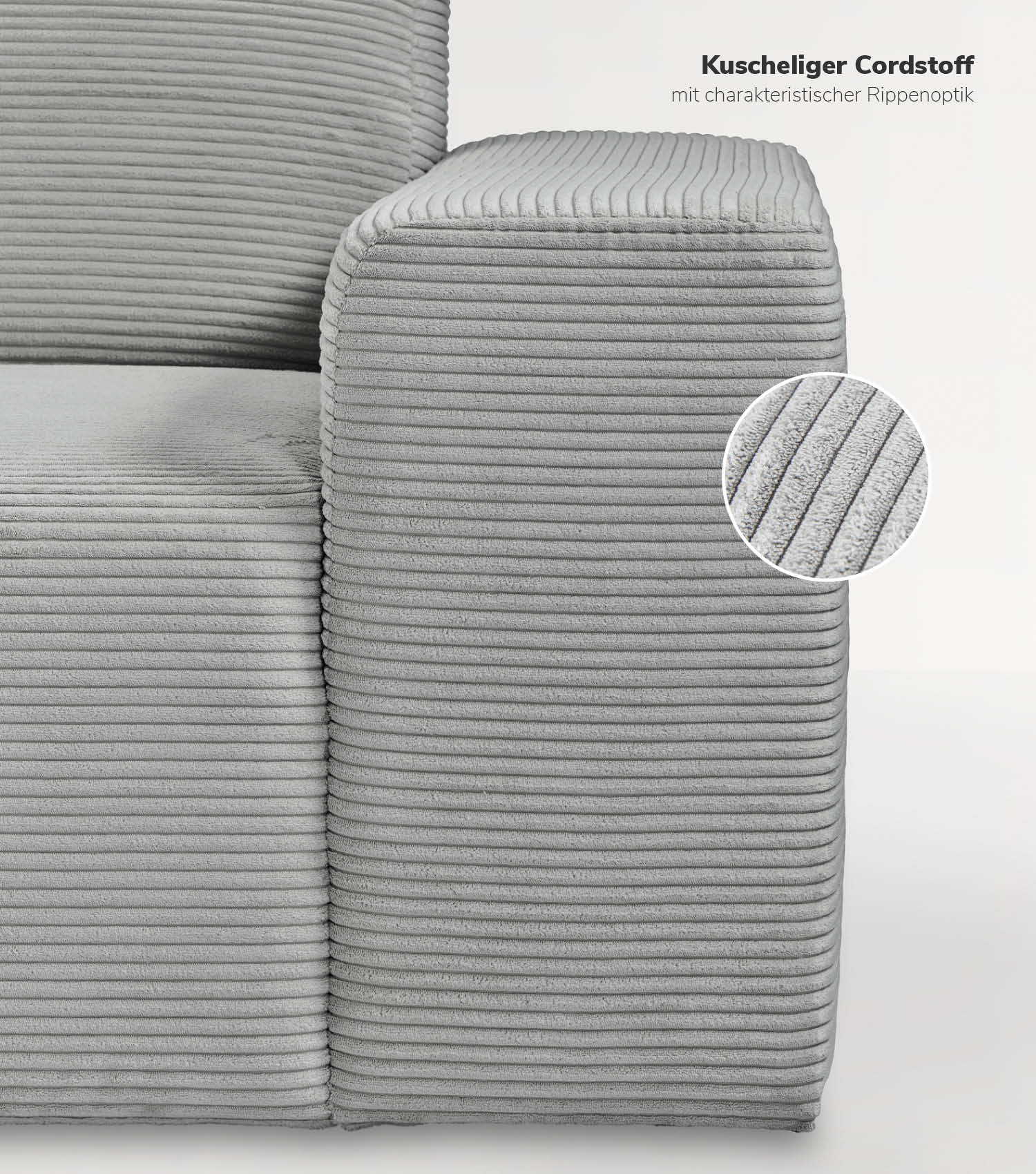Cord Sofa Sofa Cord Ecksofa Cord Sofa beige Eckcouch 3-Sitzer Sofa