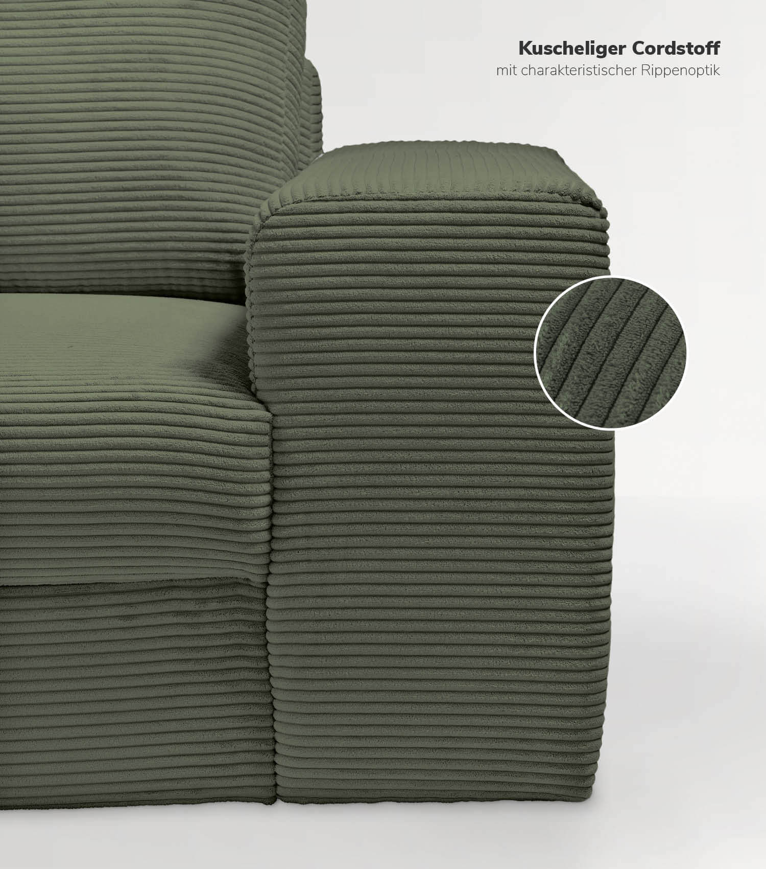 Cord Sofa Sofa Cord Ecksofa Cord Sofa beige Eckcouch 3-Sitzer Sofa