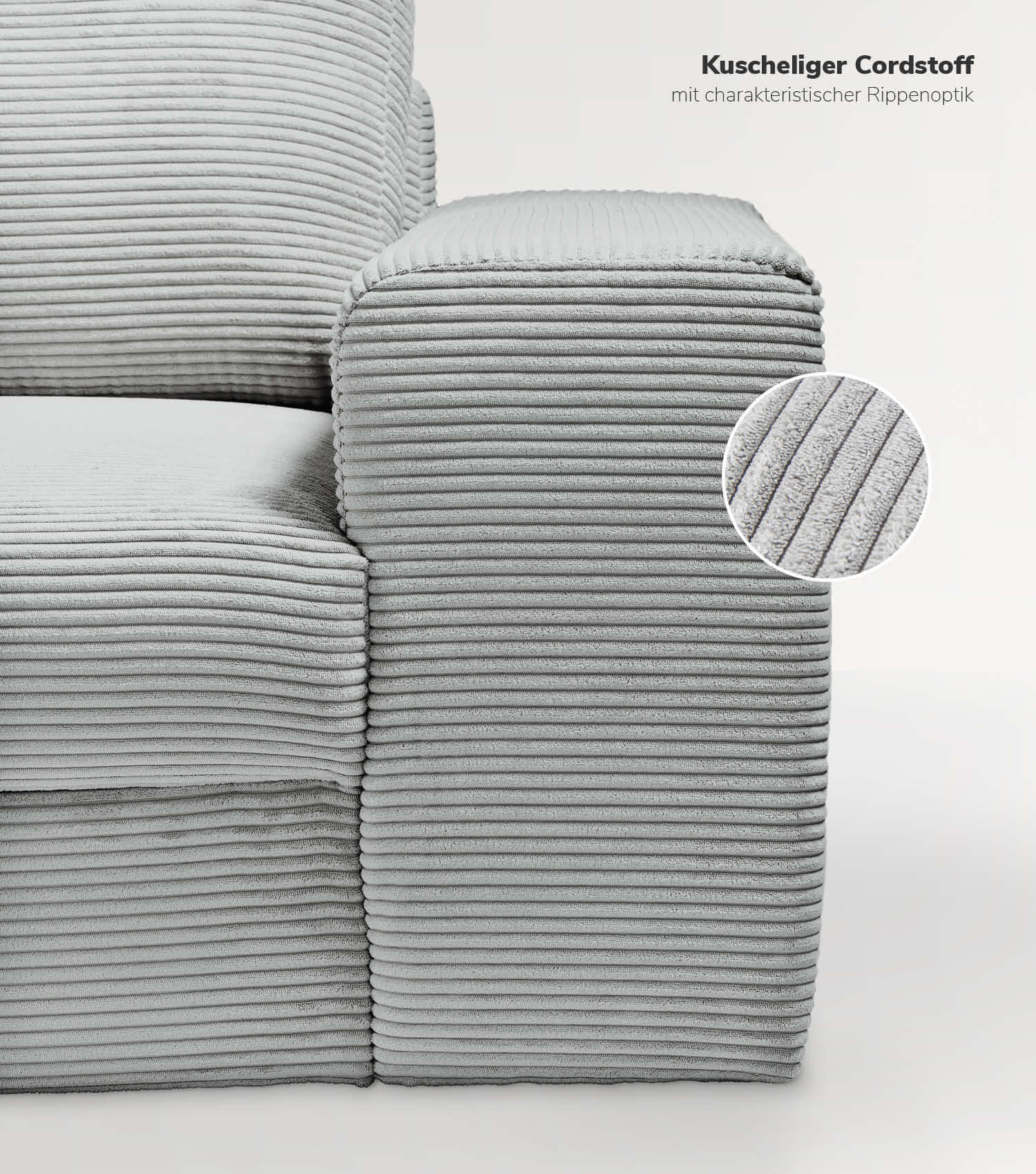 Cord Sofa Sofa Cord Ecksofa Cord Sofa beige Eckcouch 3-Sitzer Sofa
