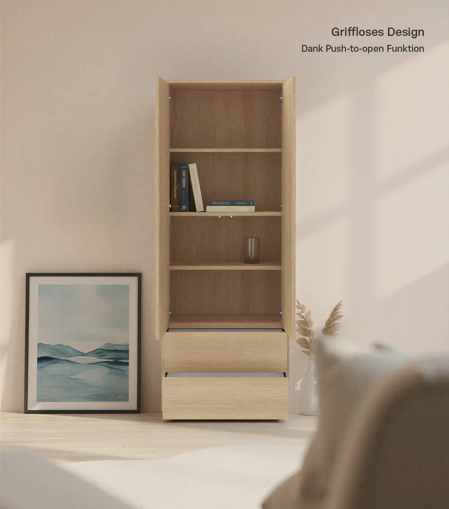 Hochschrank Highboard Wohnzimmer Möbel Schrank Wohnzimmer Vorratsschrank Schrank Mehrzweckschrank