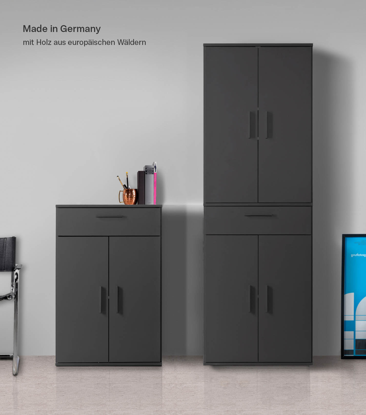 Mehrzweckschrank + Schubladen 'Der Praktische' Aktenschrank Schuhschrank