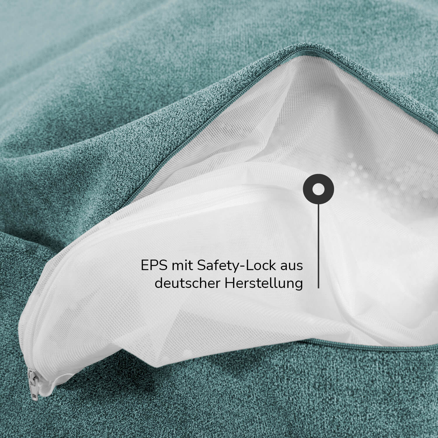 Indoor Pouf Hocker Sitzkissen Bodenkissen 'Der Ruhestifter' Fußhocker eckig