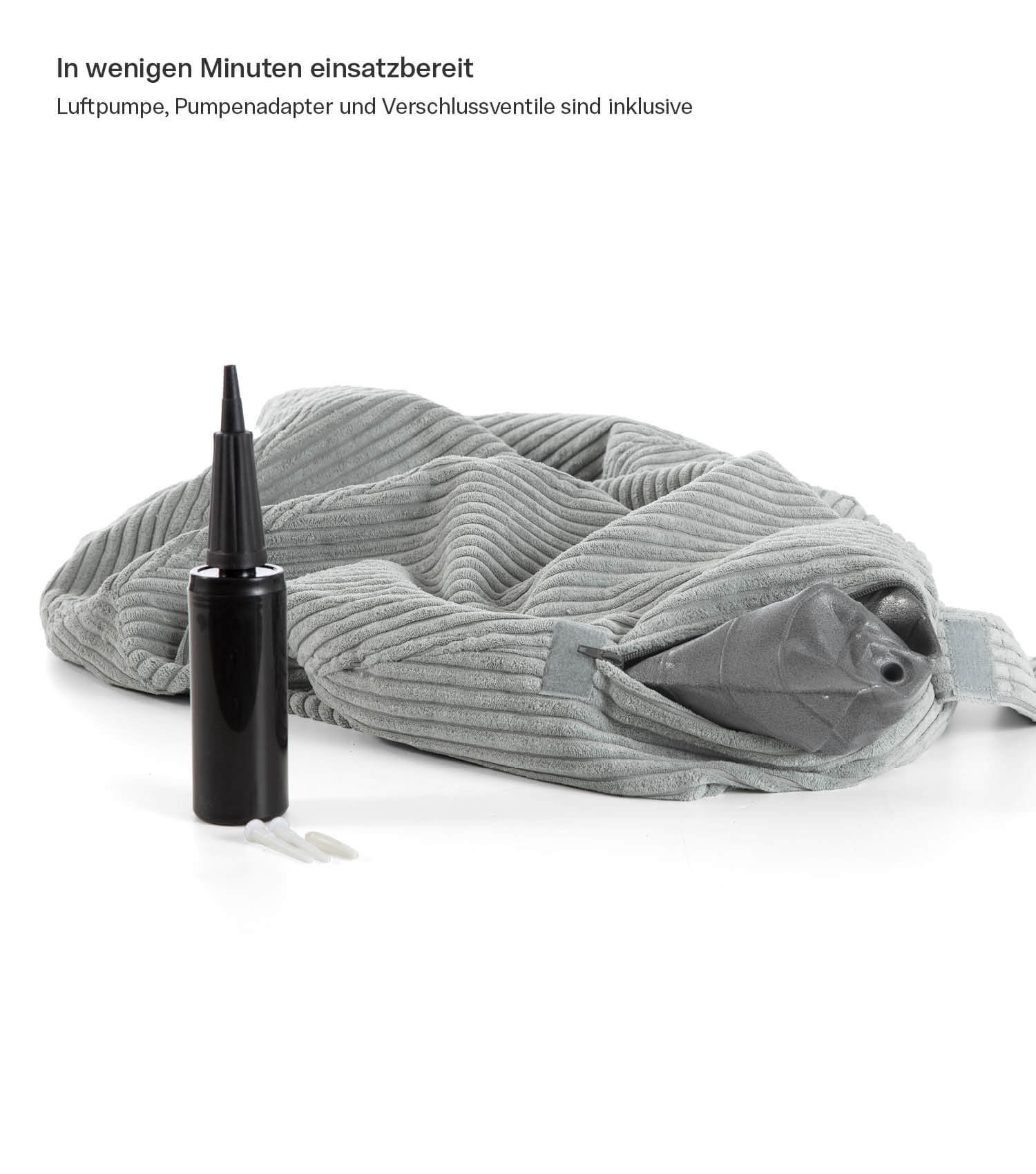 Stoff Sitzball ergonomisch 'Der Sportliche' Gymnastikball & Hocker Grau