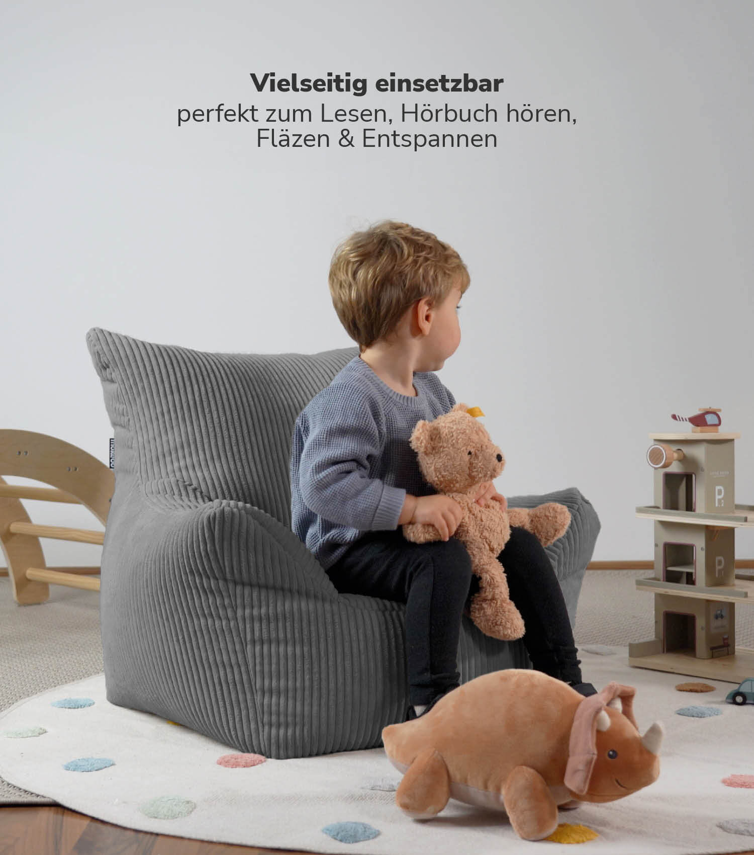 Kinder Sitzack Cord Kindersessel Lesesessel Bodenkissen Kindersitzsack Outdoorsitzsack