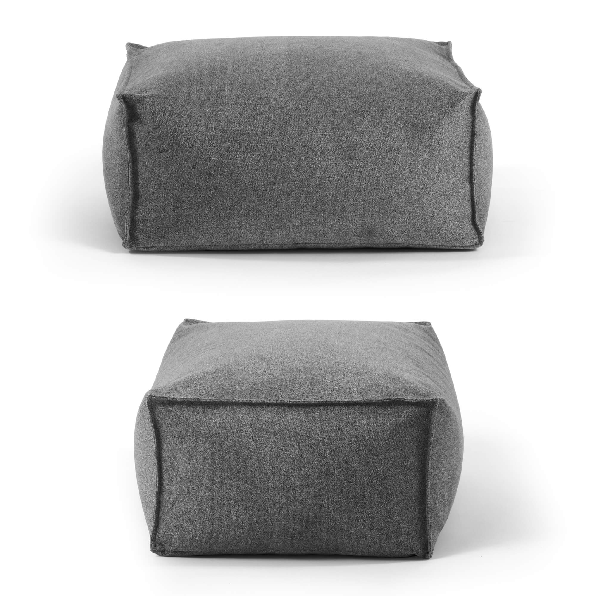 Indoor Pouf Hocker Sitzkissen Bodenkissen 'Der Ruhestifter' Fußhocker eckig