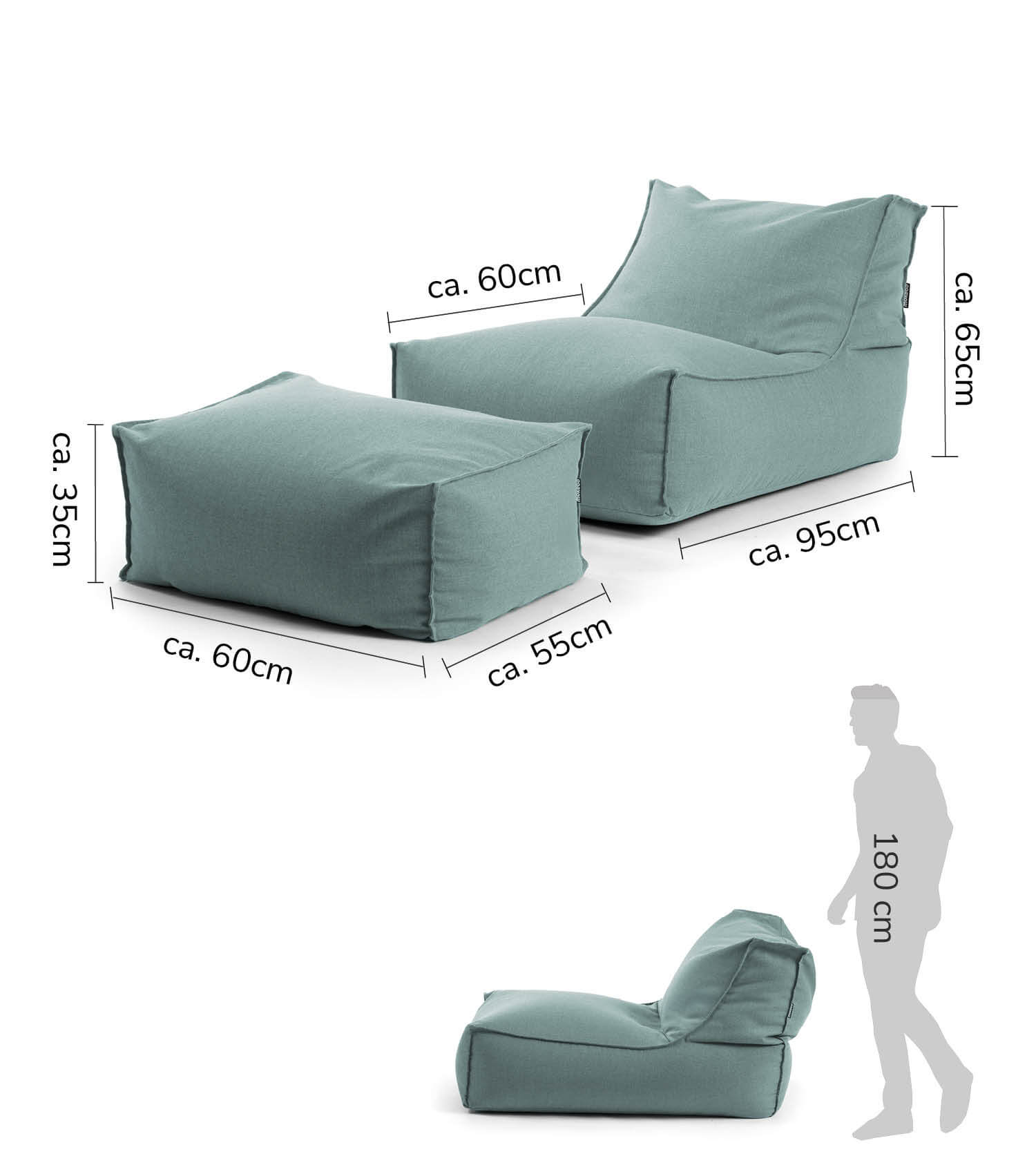 Sitzsack Bodenkissen Relaxliege Bean Bag Liege Sitzbag Sitzkissen