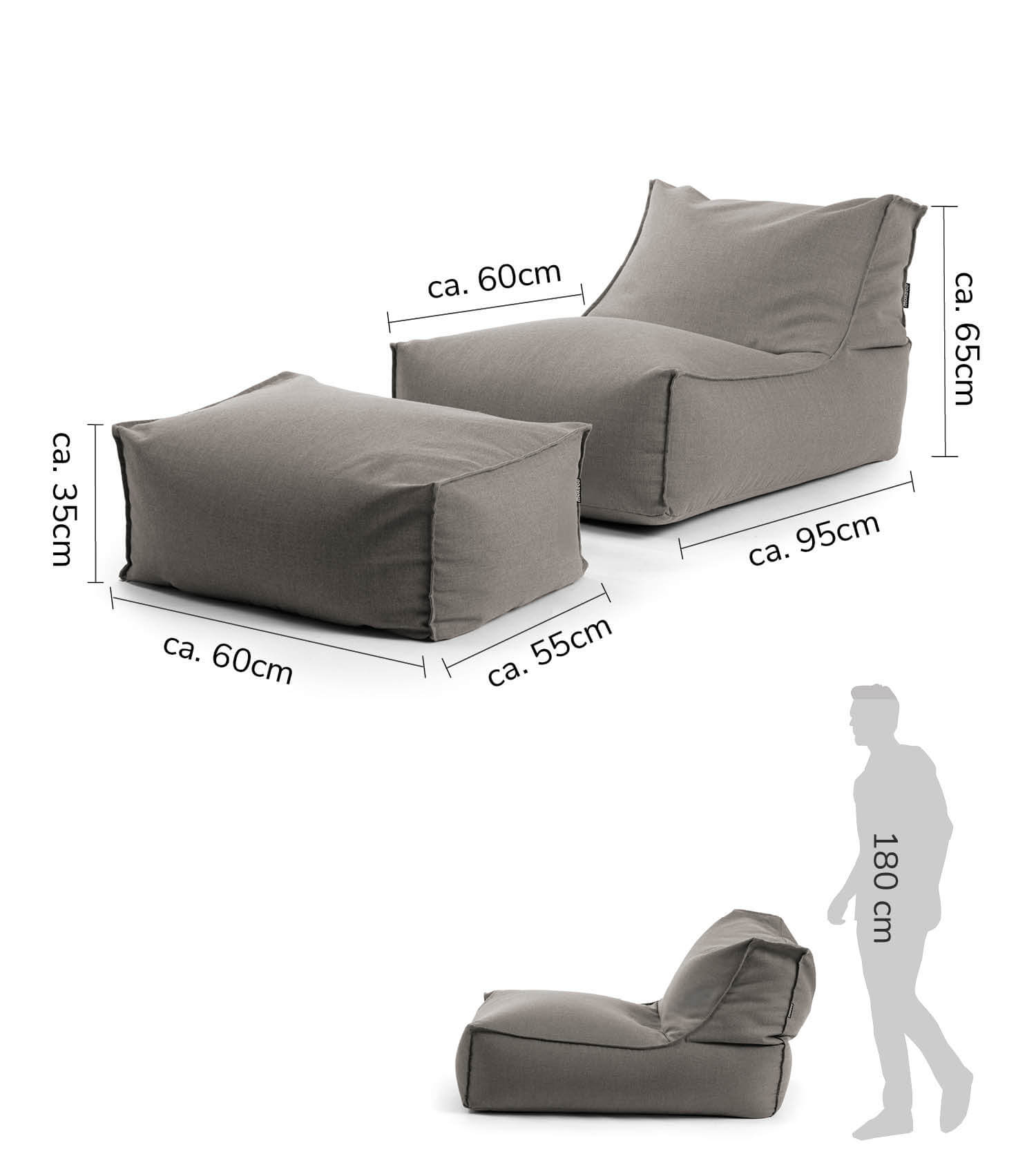 Sitzsack Bodenkissen Relaxliege Bean Bag Liege Sitzbag Sitzkissen