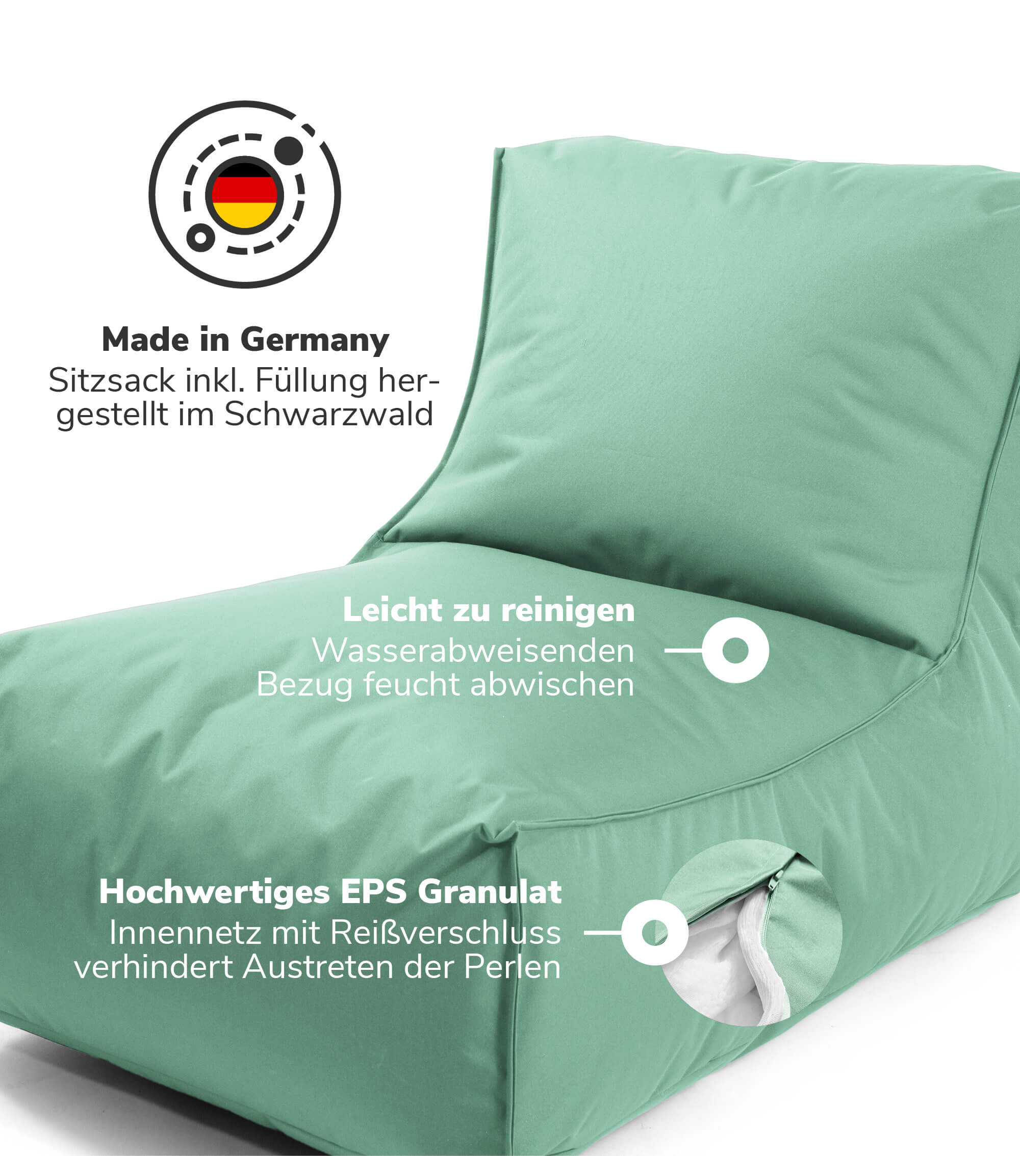 Sitzsack Bodenkissen Relaxliege Bean Bag Liege Sitzbag Sitzkissen