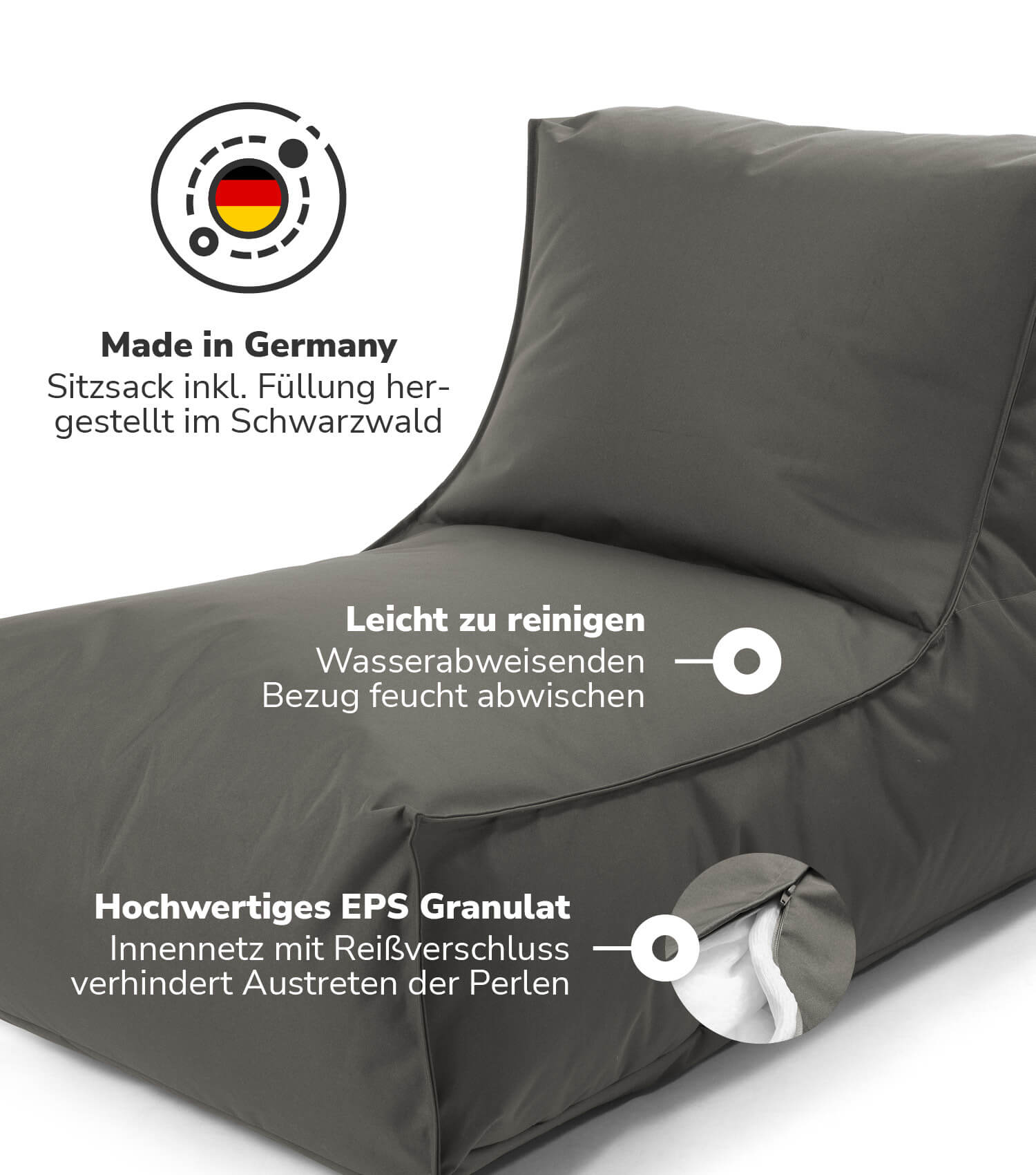 Sitzsack Bodenkissen Relaxliege Bean Bag Liege Sitzbag Sitzkissen