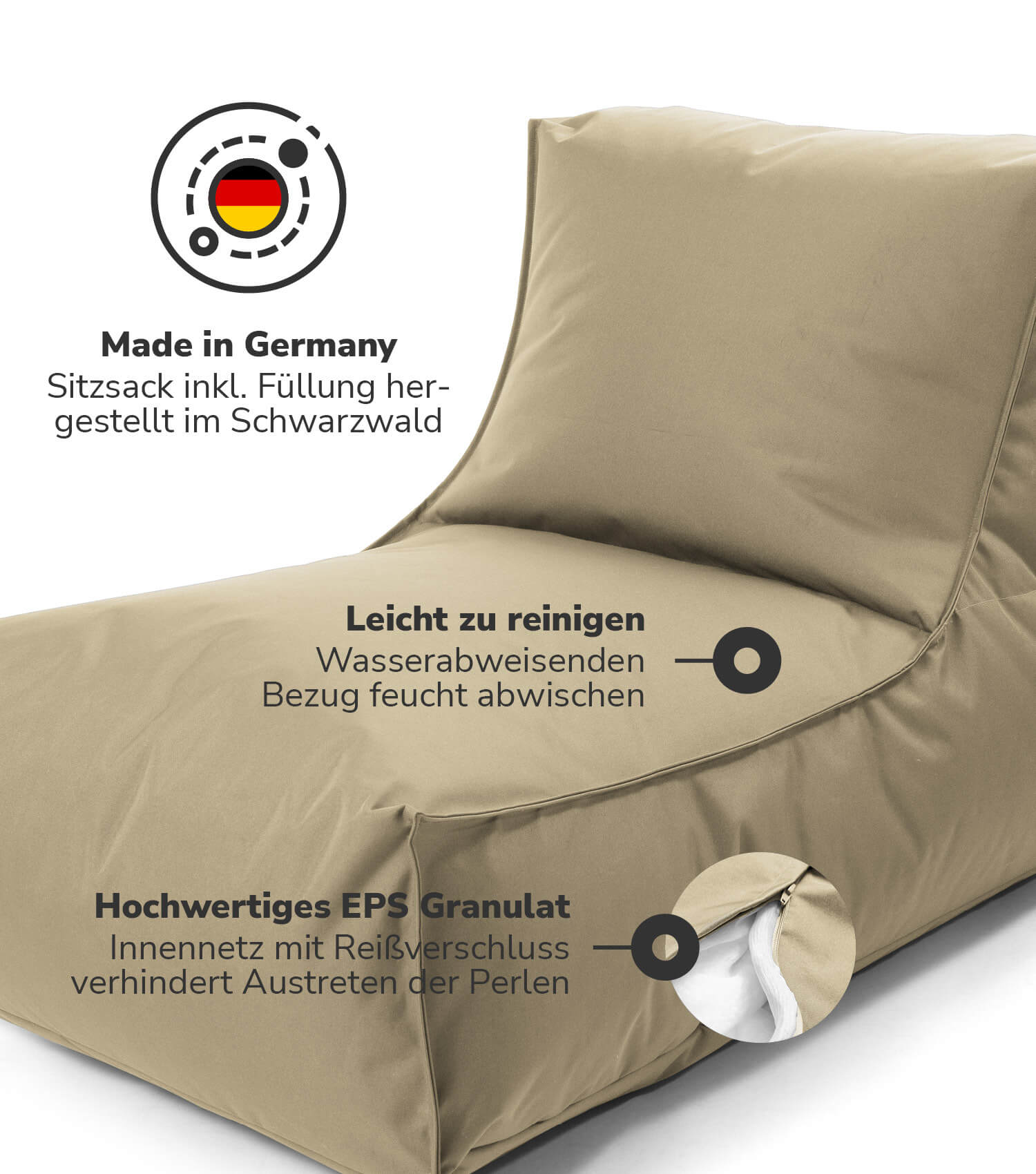 Sitzsack Bodenkissen Relaxliege Bean Bag Liege Sitzbag Sitzkissen