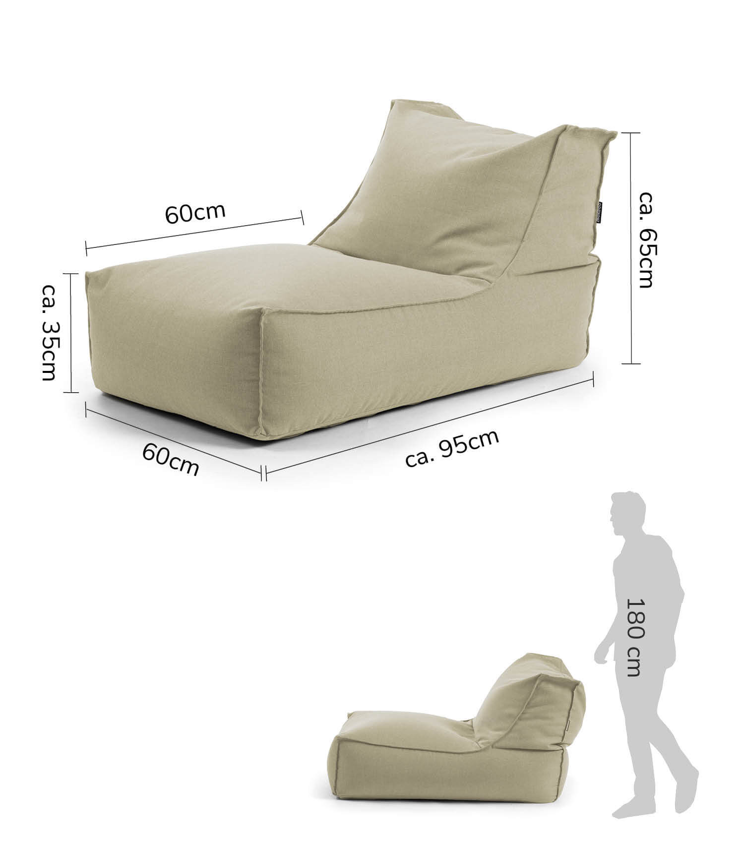 Sitzsack Bodenkissen Relaxliege Bean Bag Liege Sitzbag Sitzkissen